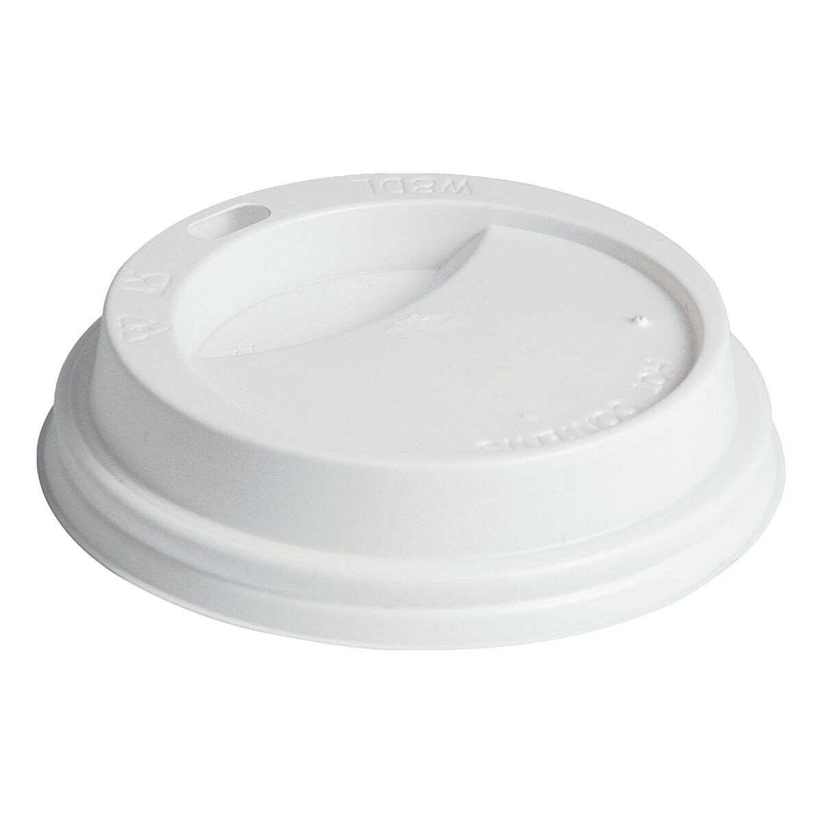 PAPSTAR Einwegbecher To Go, Polystyrol, Ø 8 cm, Deckel für Einwegbecher / Pappbecher, mit Trinkloch / Luftloch weiß