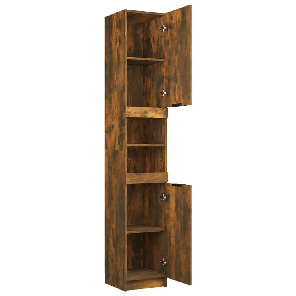 vidaXL Fächerschrank Badschrank Räuchereiche 32x34x188,5 Holzwerkstoff cm (1-St)