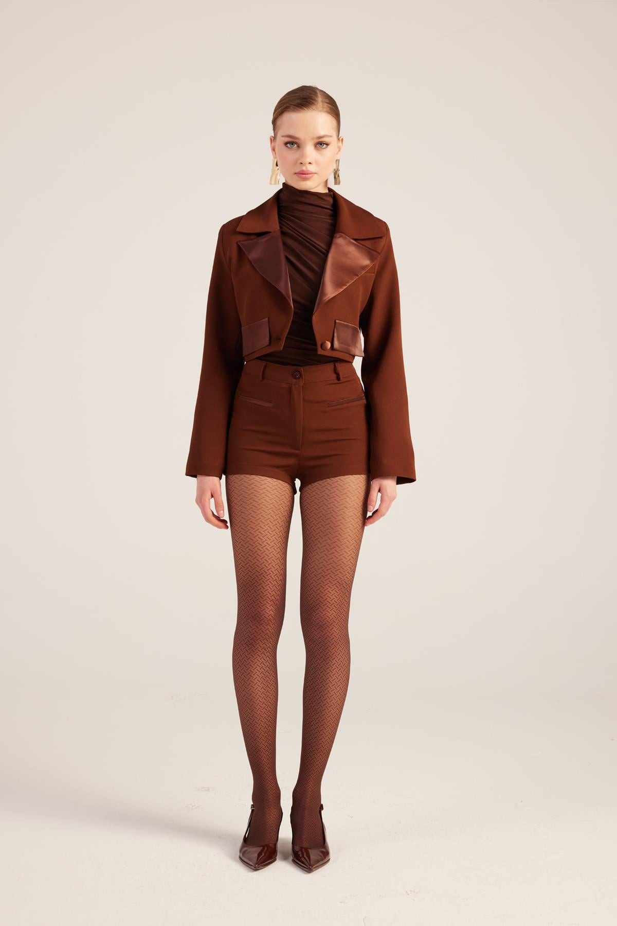 HOLLY LOLLY Windbreaker Velours Camila Crop Blazer