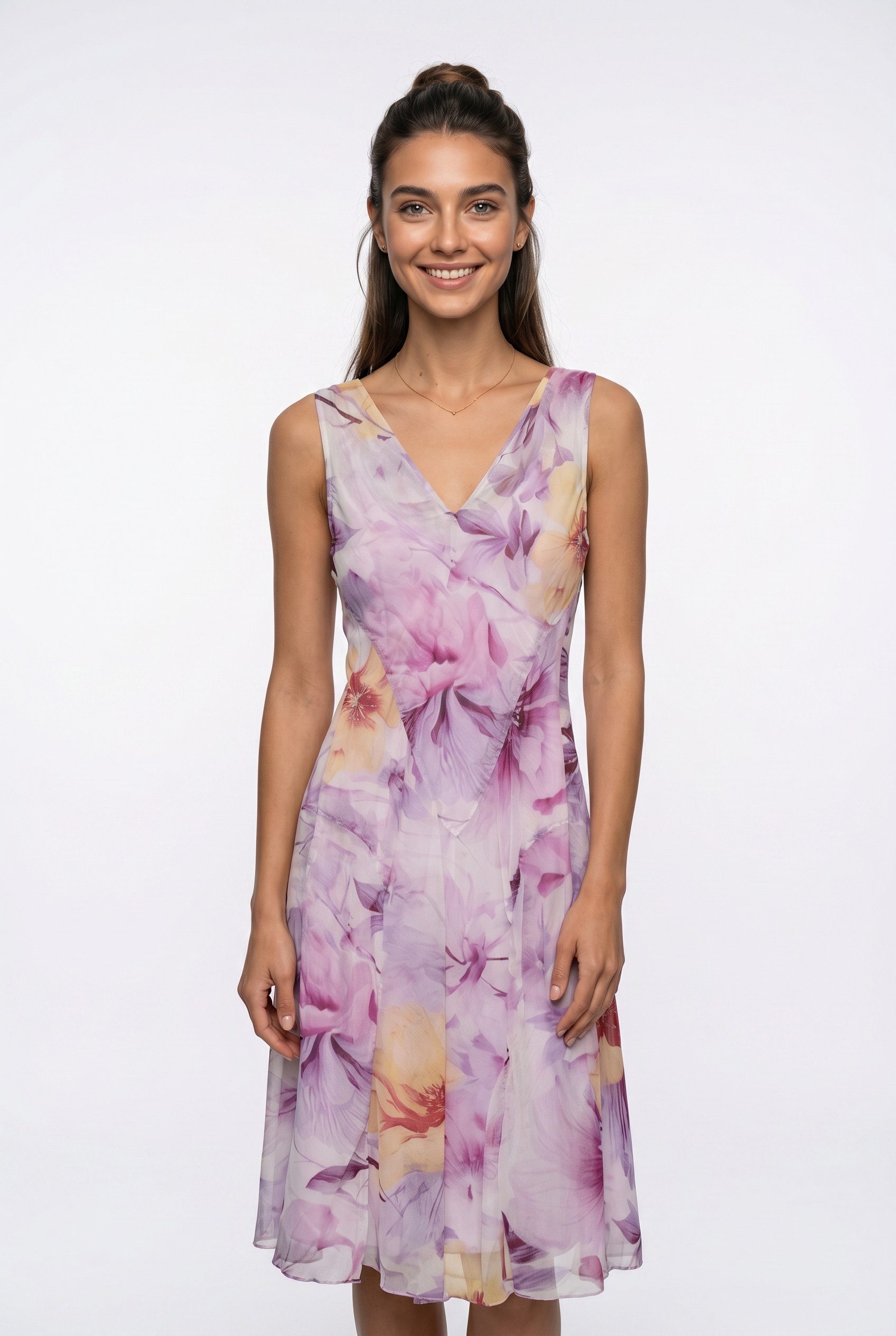 Vero Moda Maxikleid VMSADIE SL CUTLINE ANKLE DRESS EXP Polyester