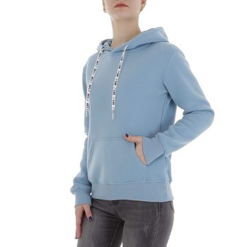 Ital-Design Fleeceshirt Damen Freizeit (86099148) Kapuze Pullover & Strick in Blau