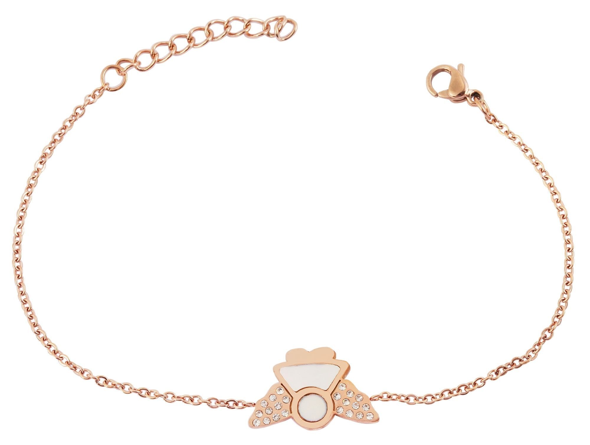 Armband Armband – Engel aus Edelstahl mit Perlmutt 17 cm