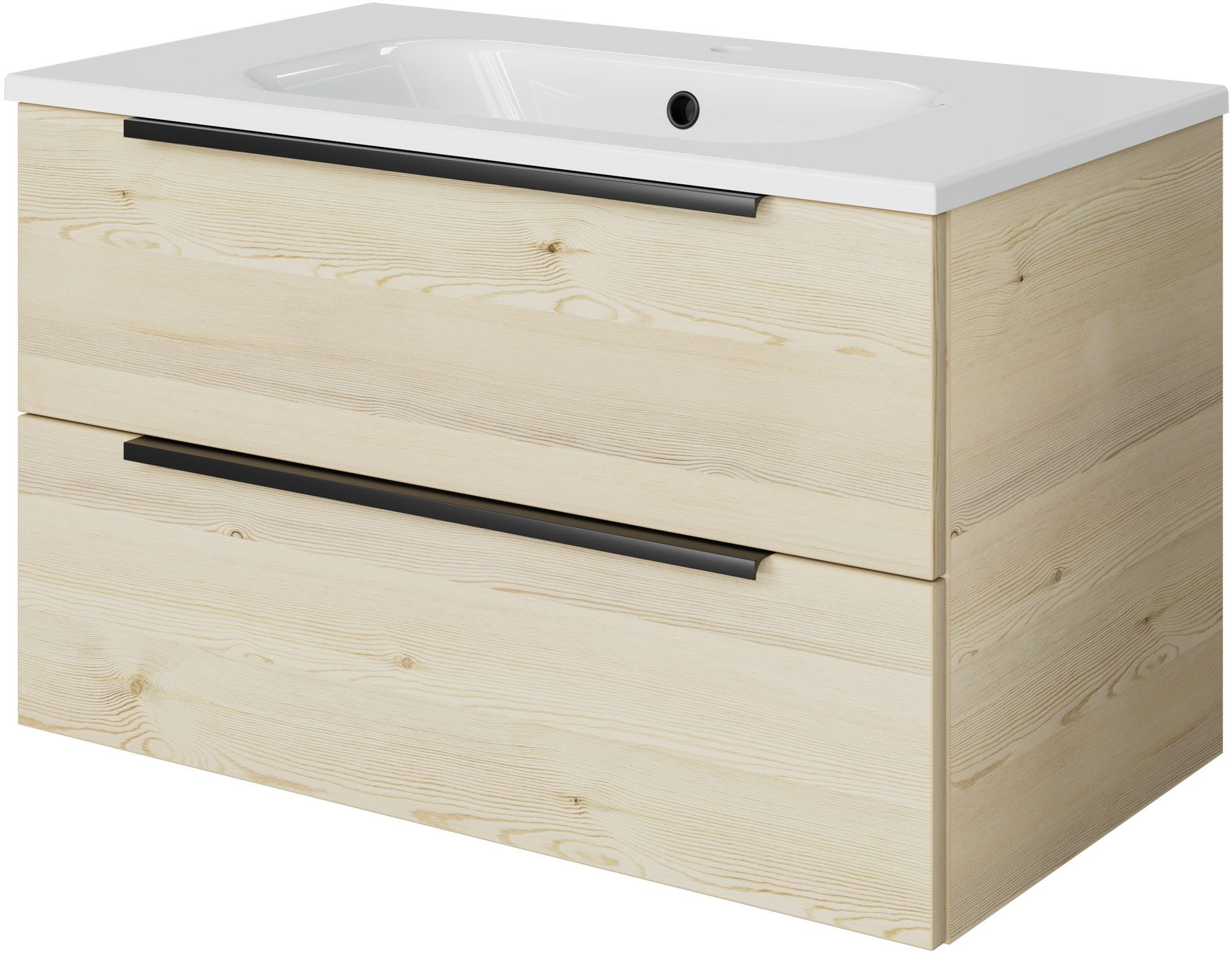 Saphir Badmöbel-Set Mineralmarmor-Waschtisch mit Waschtischunterschrank, (2-St)