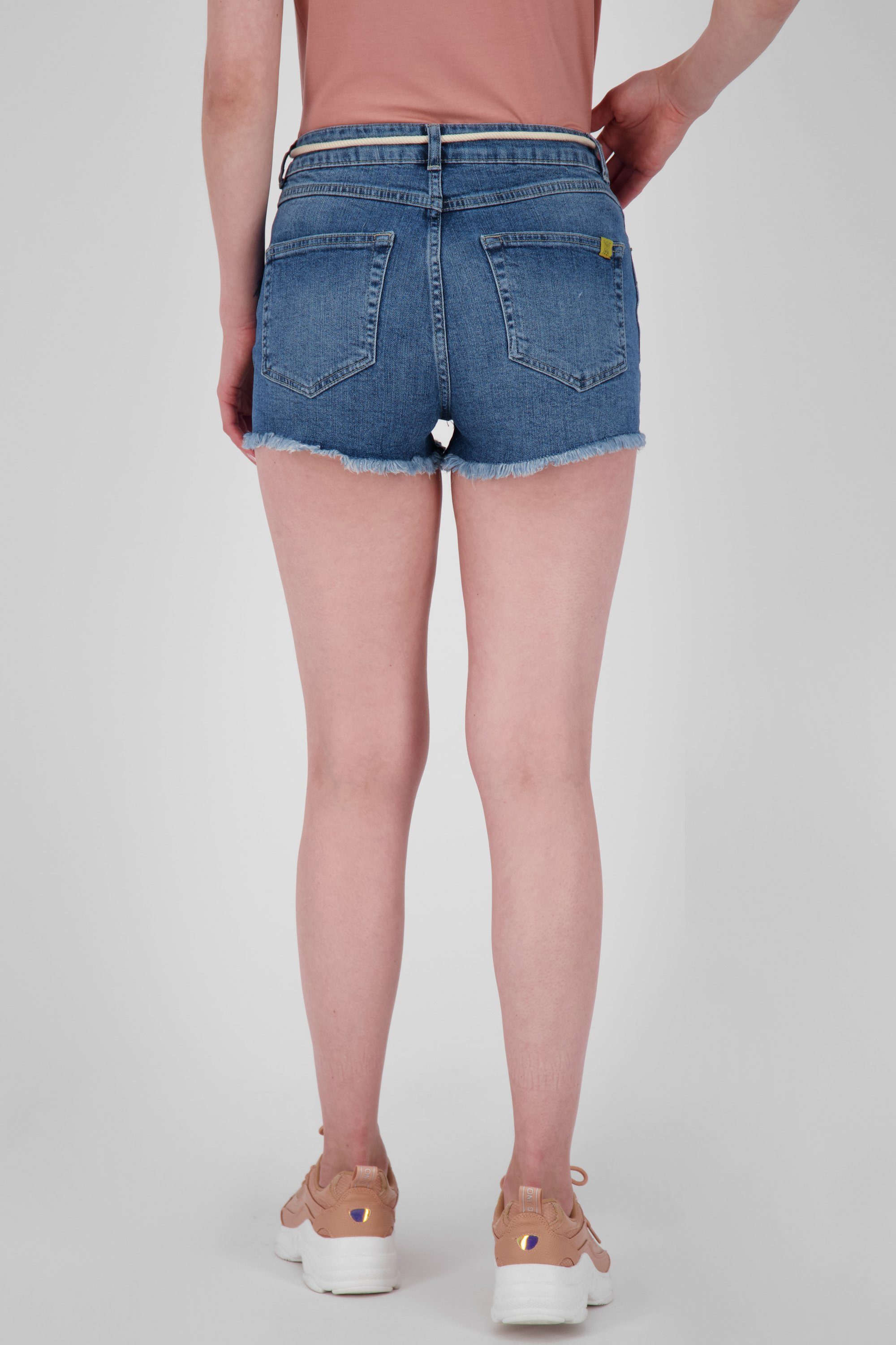 Hose Kickin Damen washed Alife & LatoyaAK DNM Shorts Jeansshorts, A kurze dark denim Shorts