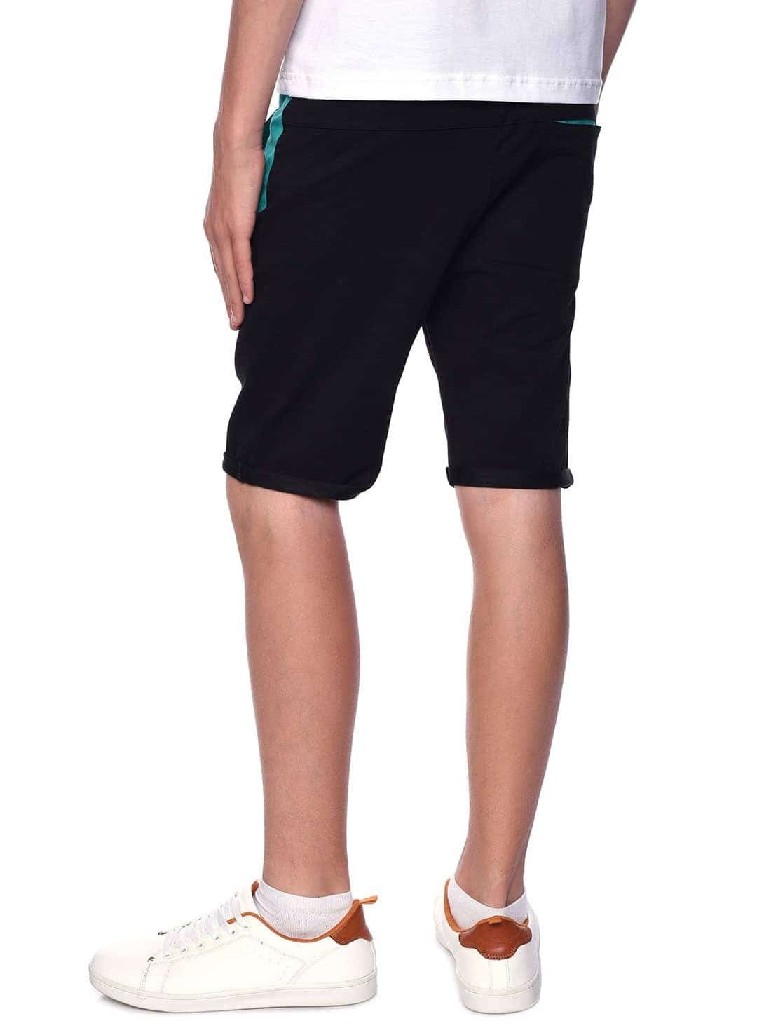 Jungen (1-tlg) Kinder BEZLIT Casual Bermudas Stoff Schwarz-Grün Shorts