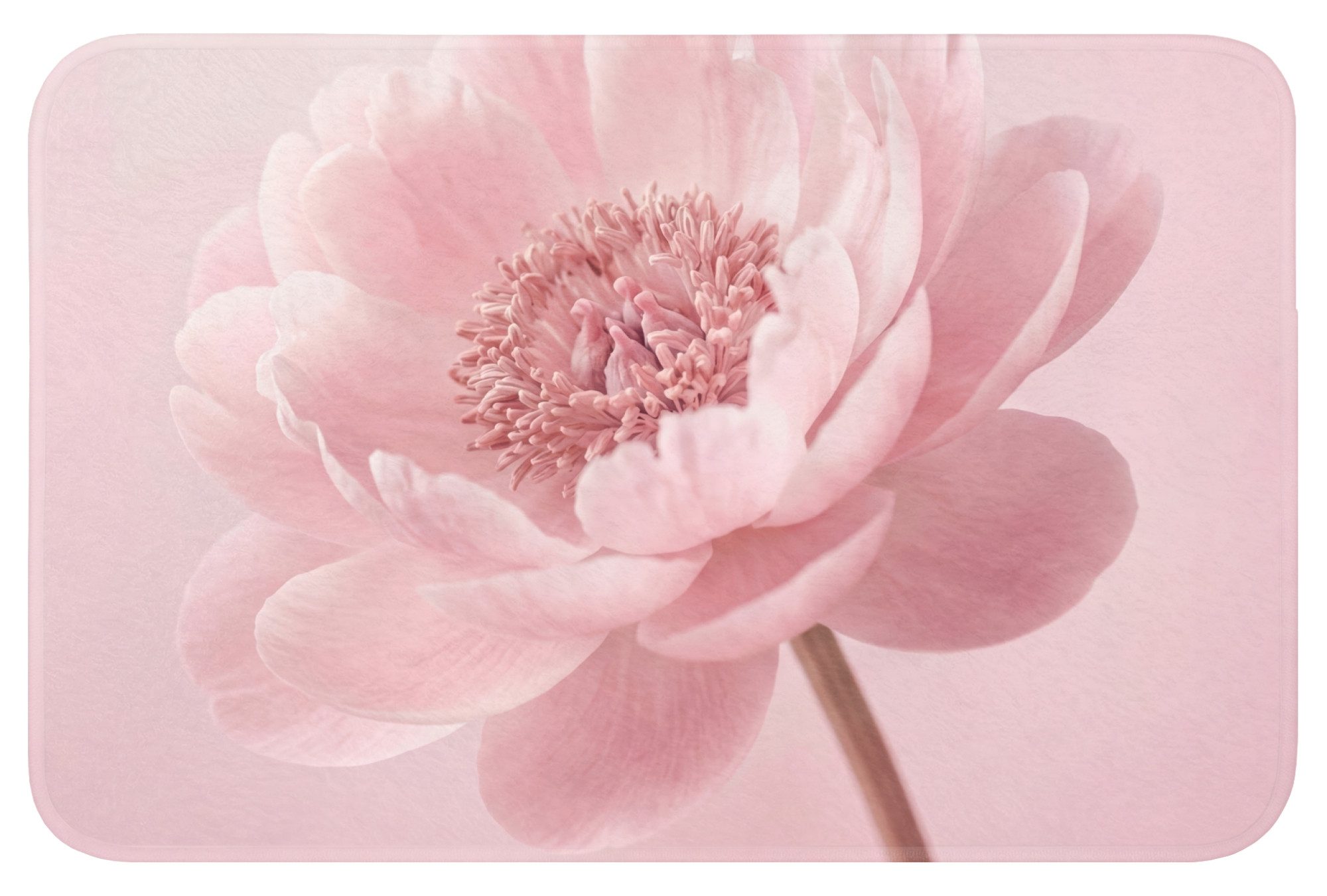 OnlyWow Badematte Blume - Pfingstrose