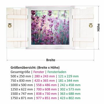 nikima Wandtattoo 031 Lavendel im Fenster (PVC-Folie), in 6 vers. Größen