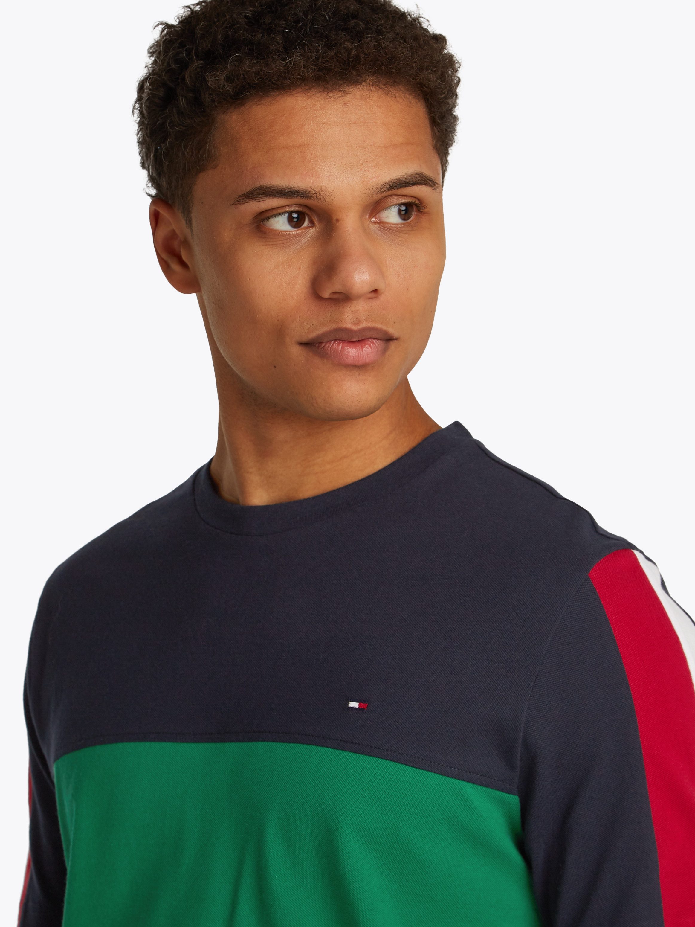 Tommy Hilfiger T-Shirt GLOBAL STRIPE COLOURBLOCK günstig online kaufen