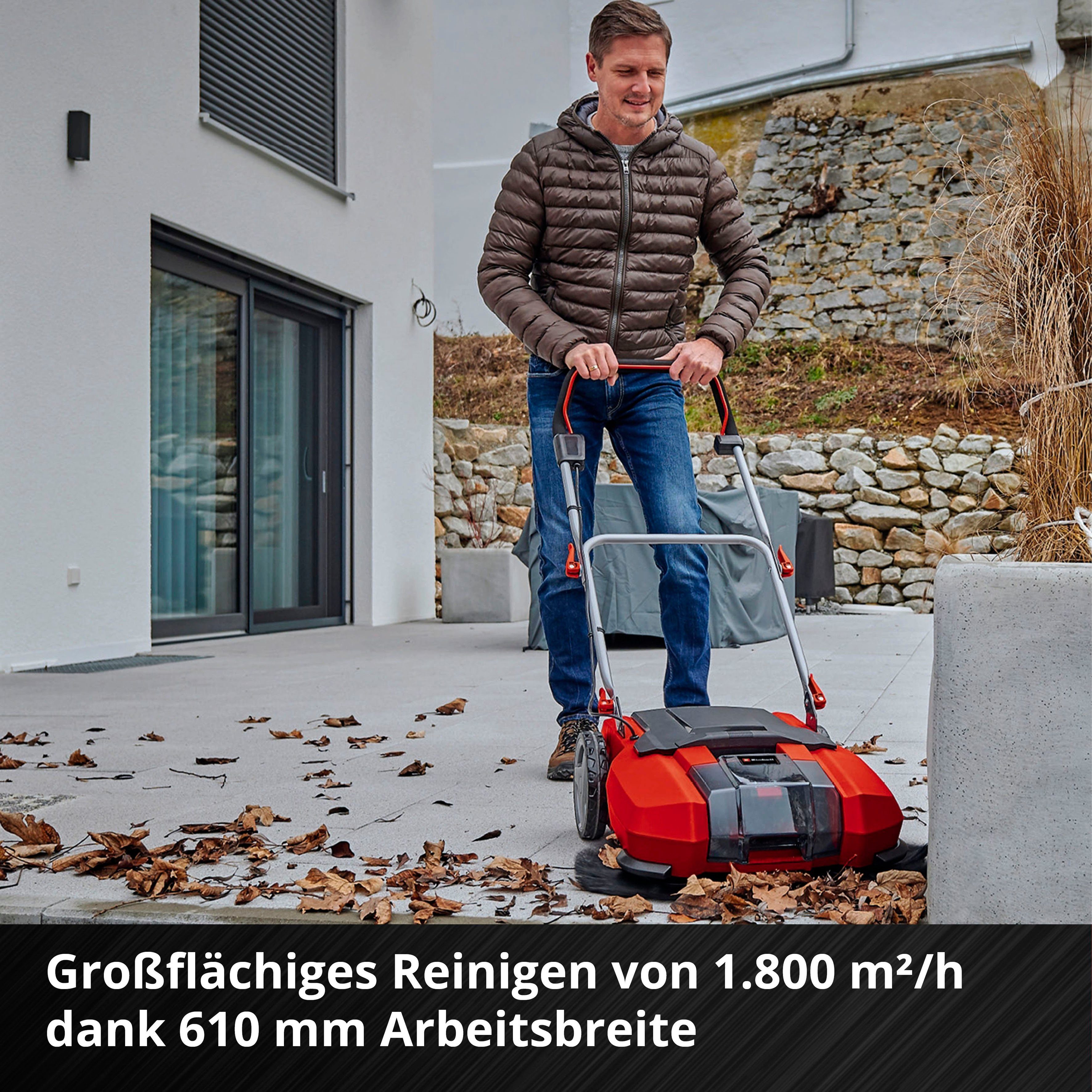 Einhell Handkehrmaschine Akku-Kehrmaschine TE-SW 18/610 Li-Solo, 61 cm Arbeitsbreite, (1-St)