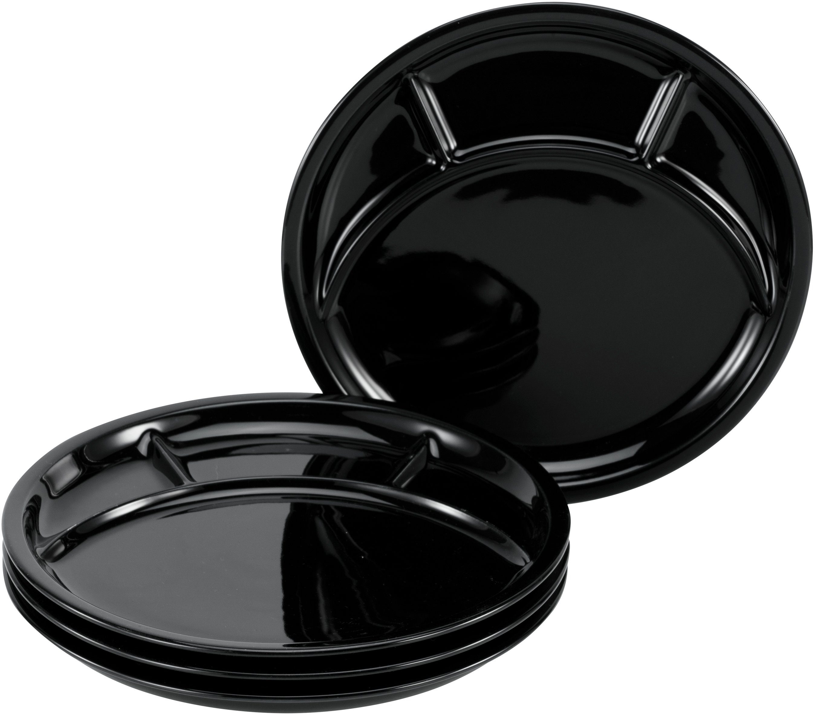 CreaTable Тарелка для фондю Essteller Universal, (4 St), Тарелки Set, 4 Personen, Porzellan, spülmaschinenfest, Made in Europe