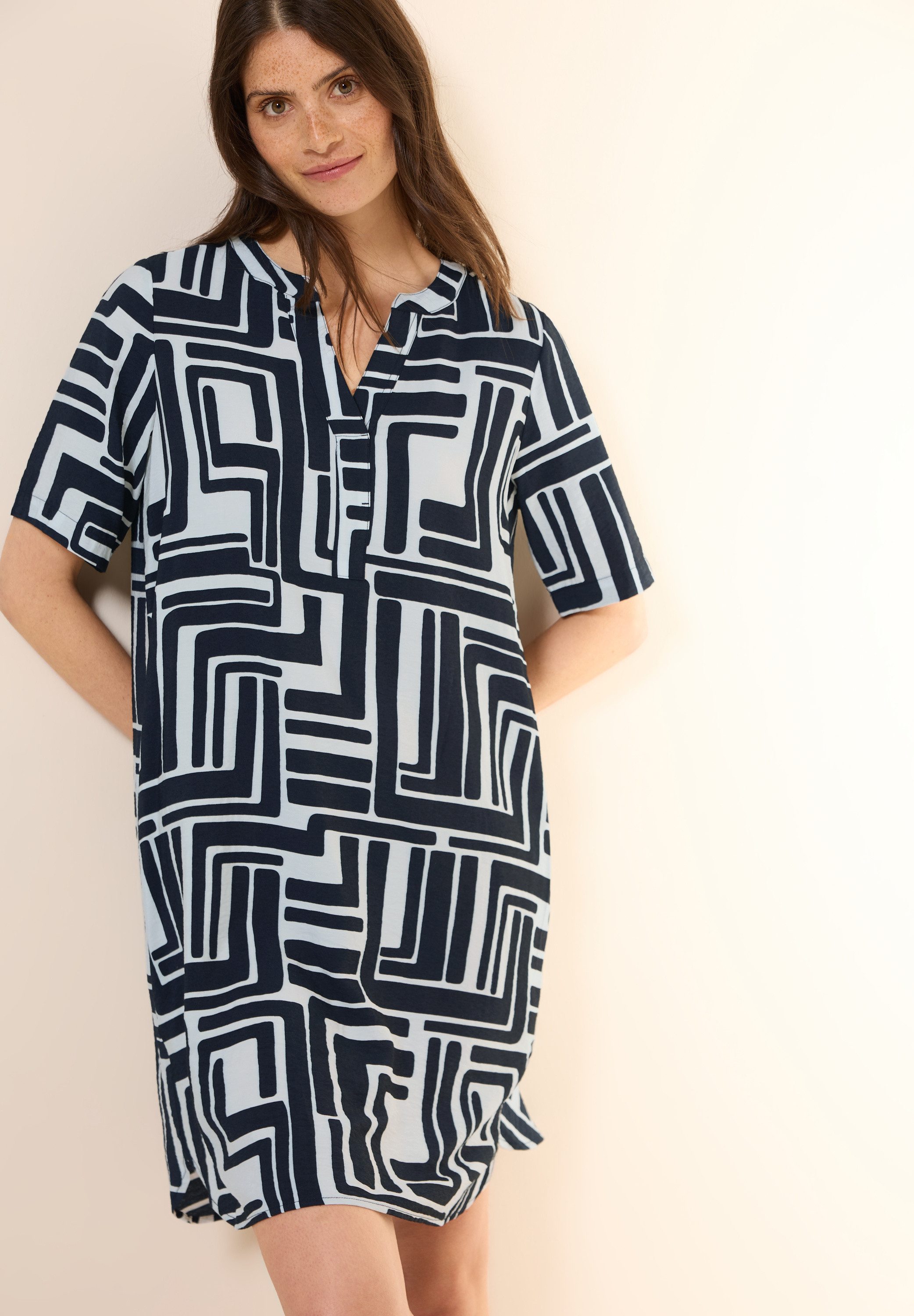 CECIL Midikleid 3/4-Arm, mit grafischem Muster günstig online kaufen
