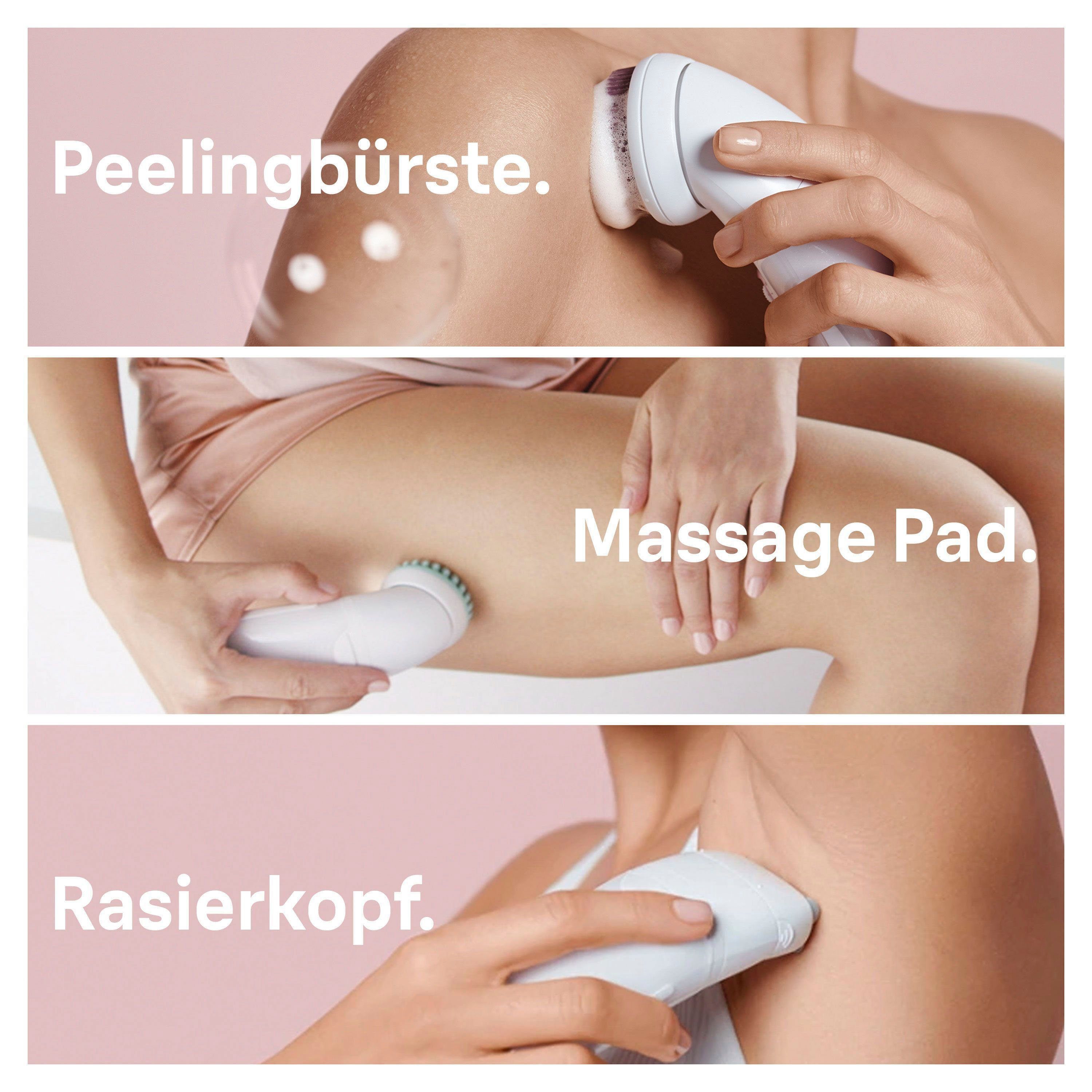 & 13 Epilierer kabellose Silk-épil Micro-Grip-Pinzetten-Technologie, SkinSpa, St., 9-990 9 Dry-Epilation Wet Aufsätze: Braun