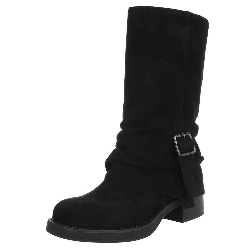 Ital-Design Damen Stiefel mit Schnalle – Komfortabel und Elegan Westernstie günstig online kaufen