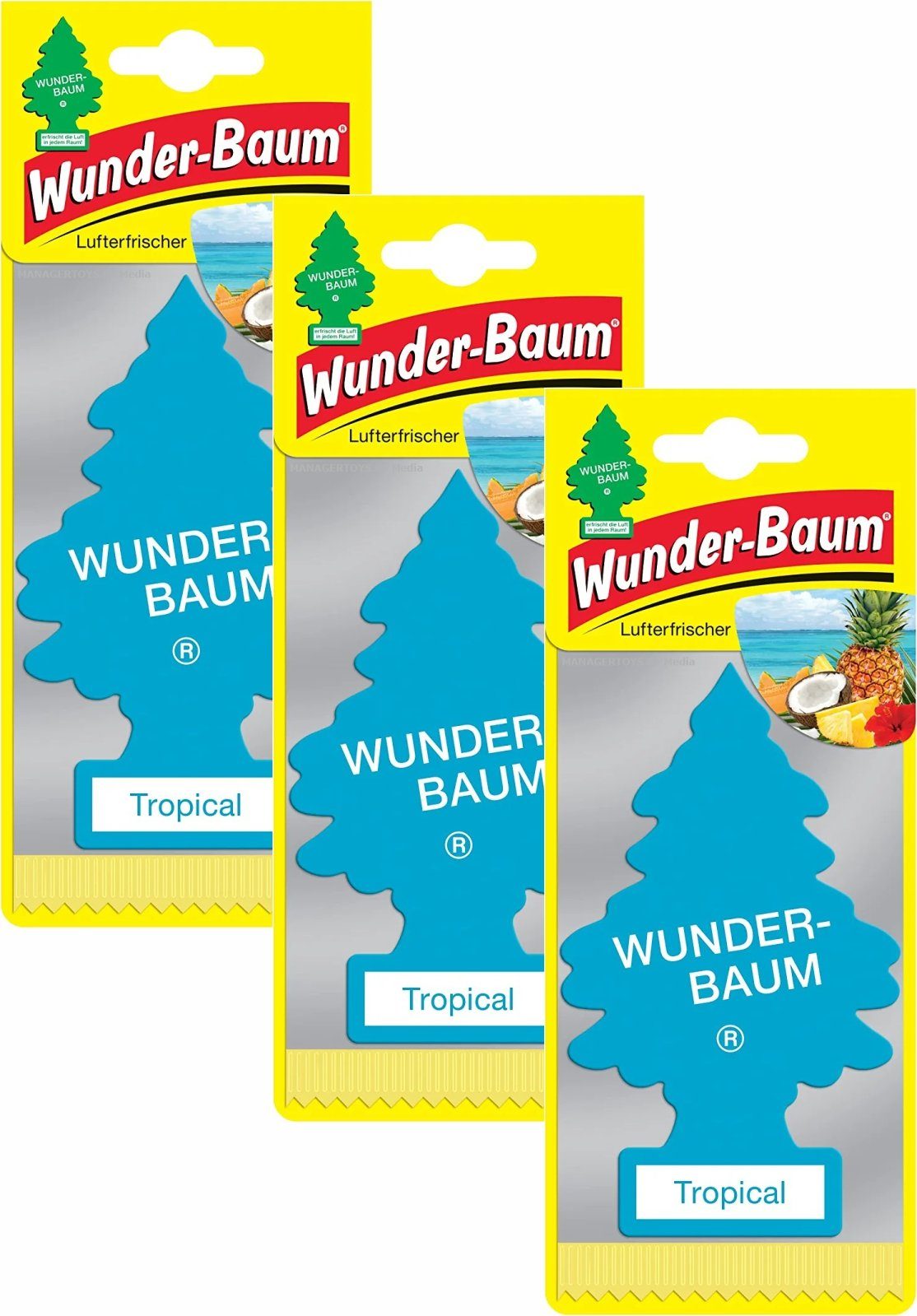 Set Wunder-Baum Kunstbaum 3er Stück, Tree Wunderbaum Tropical drei little