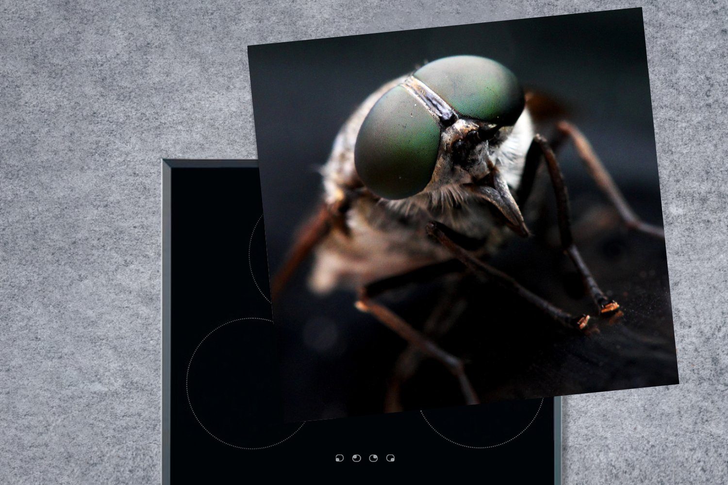 MuchoWow Ceranfeldabdeckung, für Fliege Insekten küche cm, Tiere, Vinyl, 78x78 tlg), Herdblende-/Abdeckplatte - Arbeitsplatte (1 -