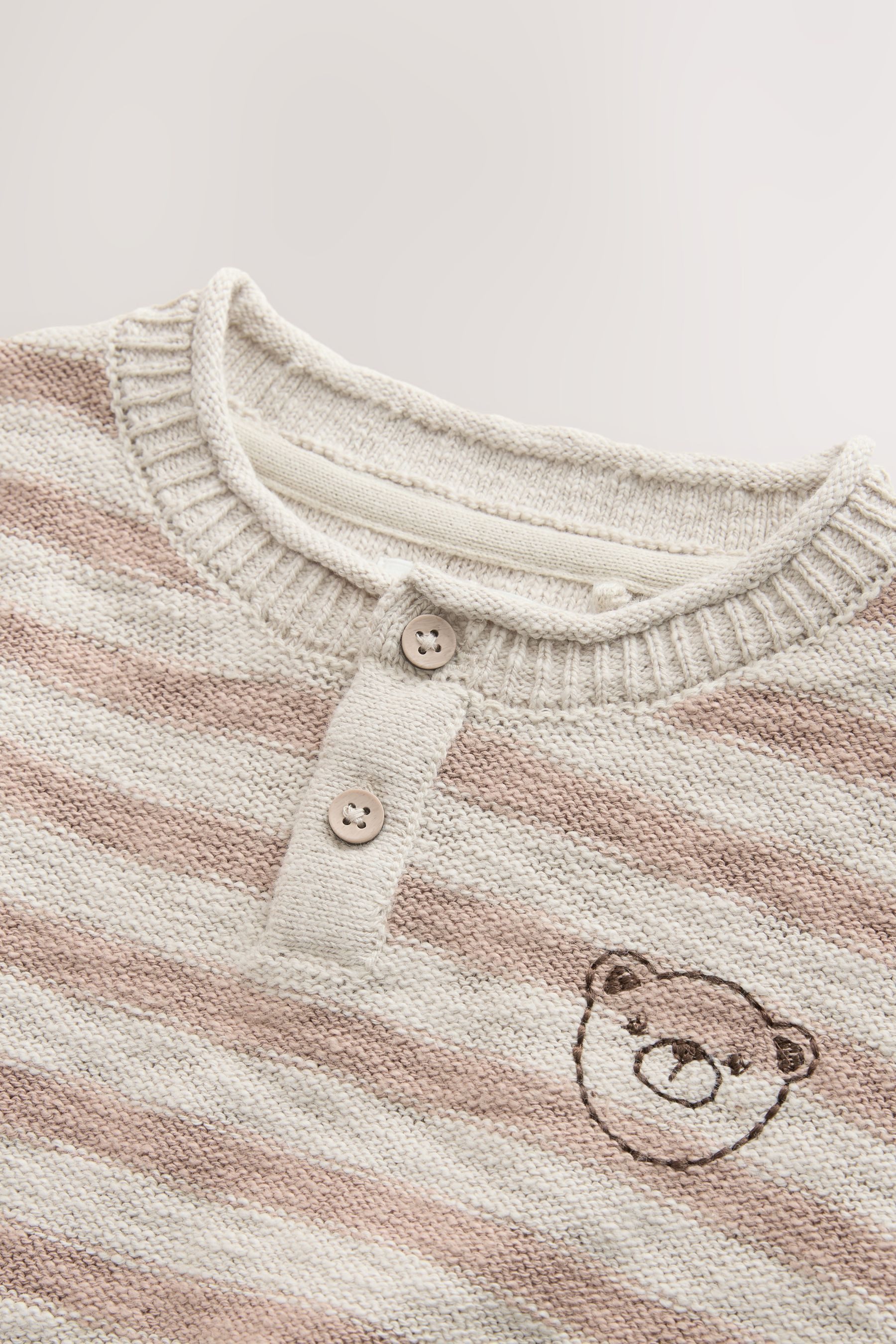 Next Strickpullover Strickpullover mit Henley-Kragen (1-tlg)