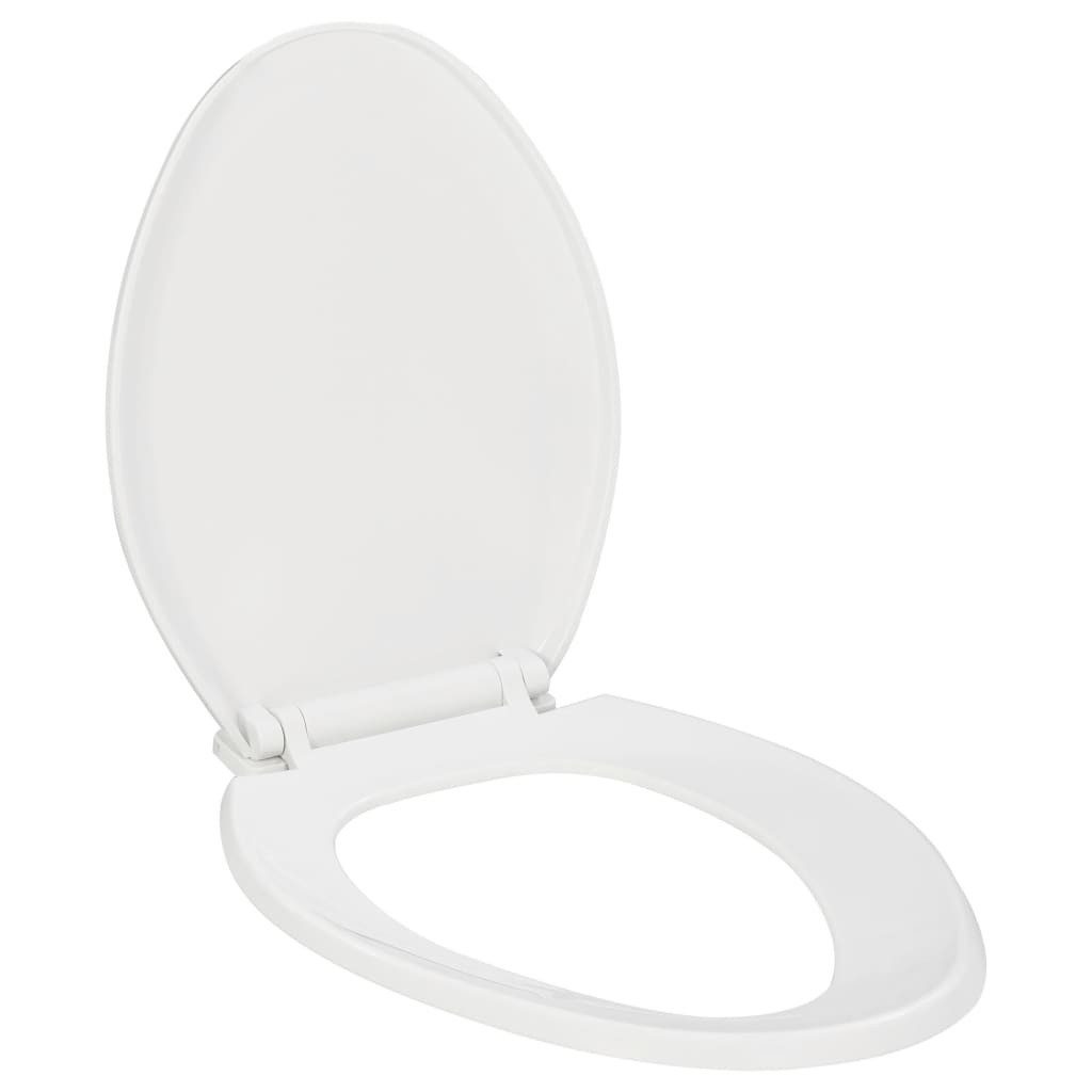 WC-Sitz Toilettensitz mit Absenkautomatik und Quick-Release-Design Weiß