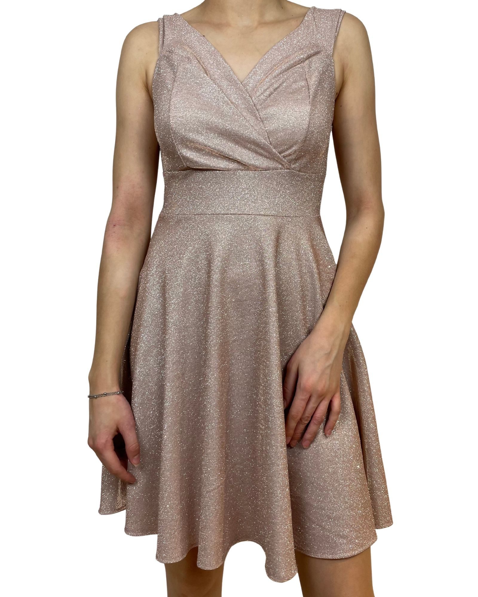 ITALY VIBES Cocktailkleid MAIRA - Glitzer - Abendkleid - Minikleid - ONE SIZE passt hier Gr. XS - M