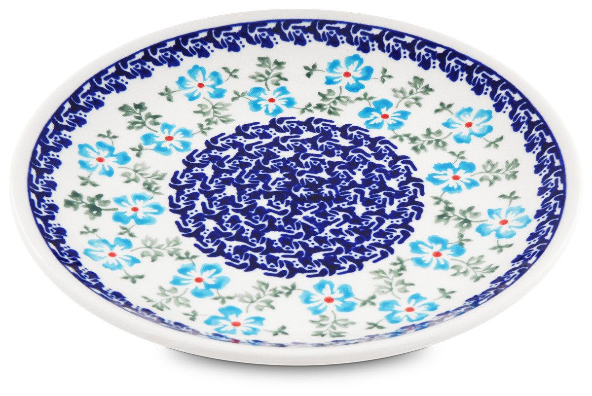 Bunzlauer Keramik Frühstücksteller Teller Ø19,5cm Frühstücksteller Dessertteller Kuchenteller, Dekor 962