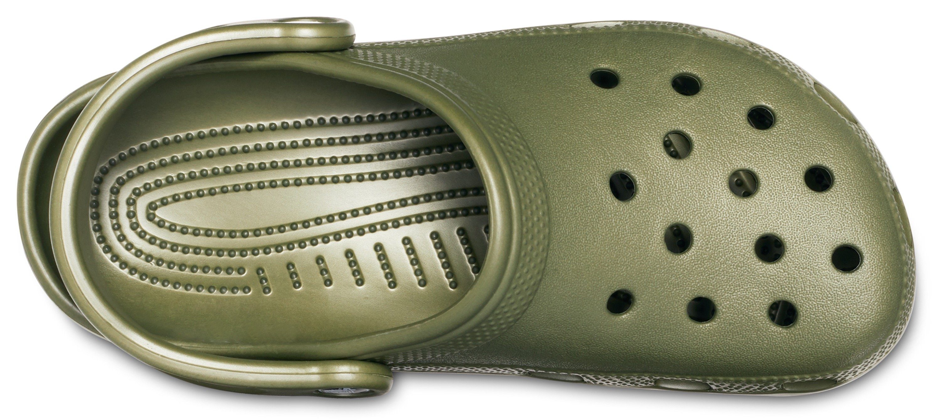 Crocs Classic Clog mit Logo khaki typischem