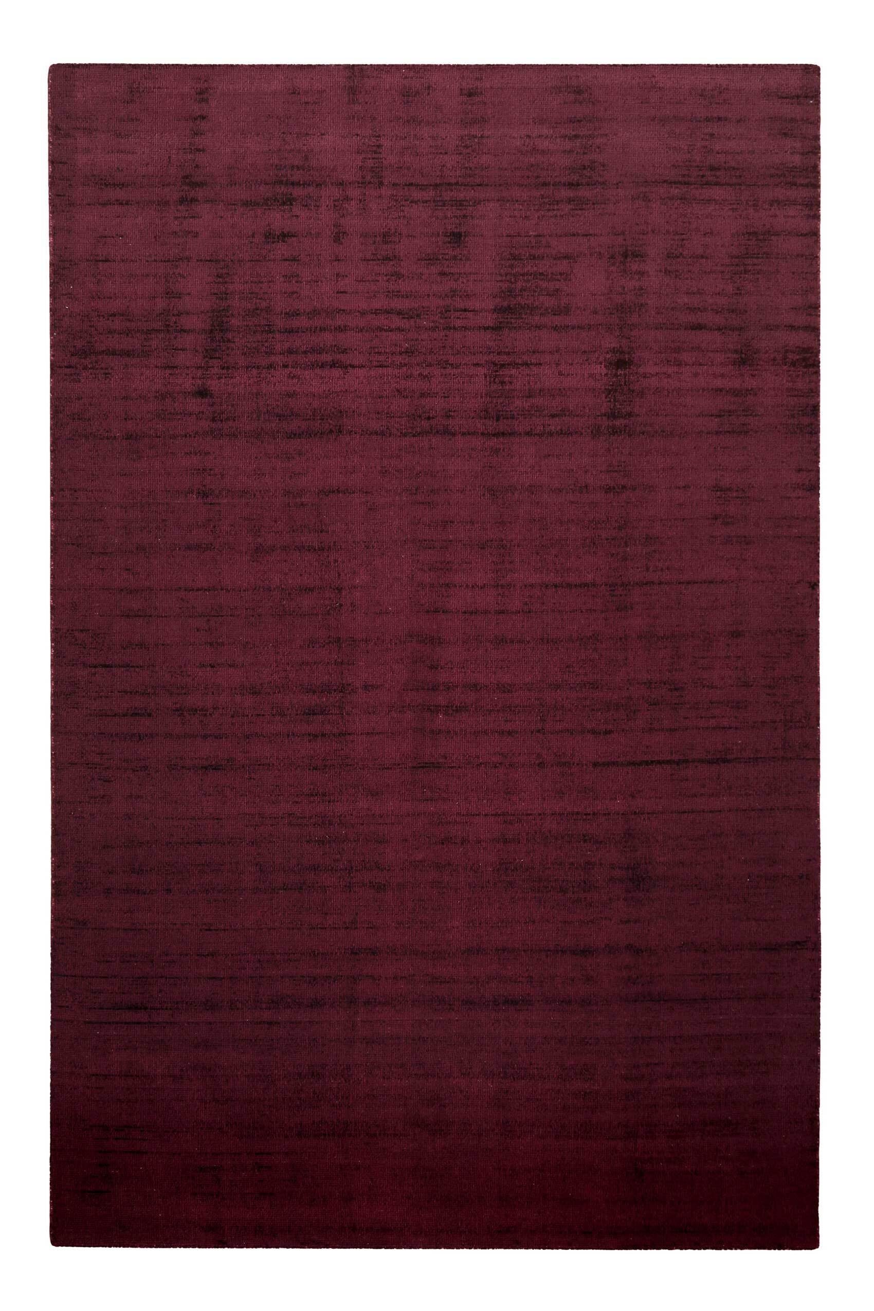 Teppich Miramonti, Homie Living, rechteckig, Höhe: 8 mm, seidig glänzend, einfarbig, modern, zeitlos, Wohn-Schlafzimmer, Flur bordeaux rot