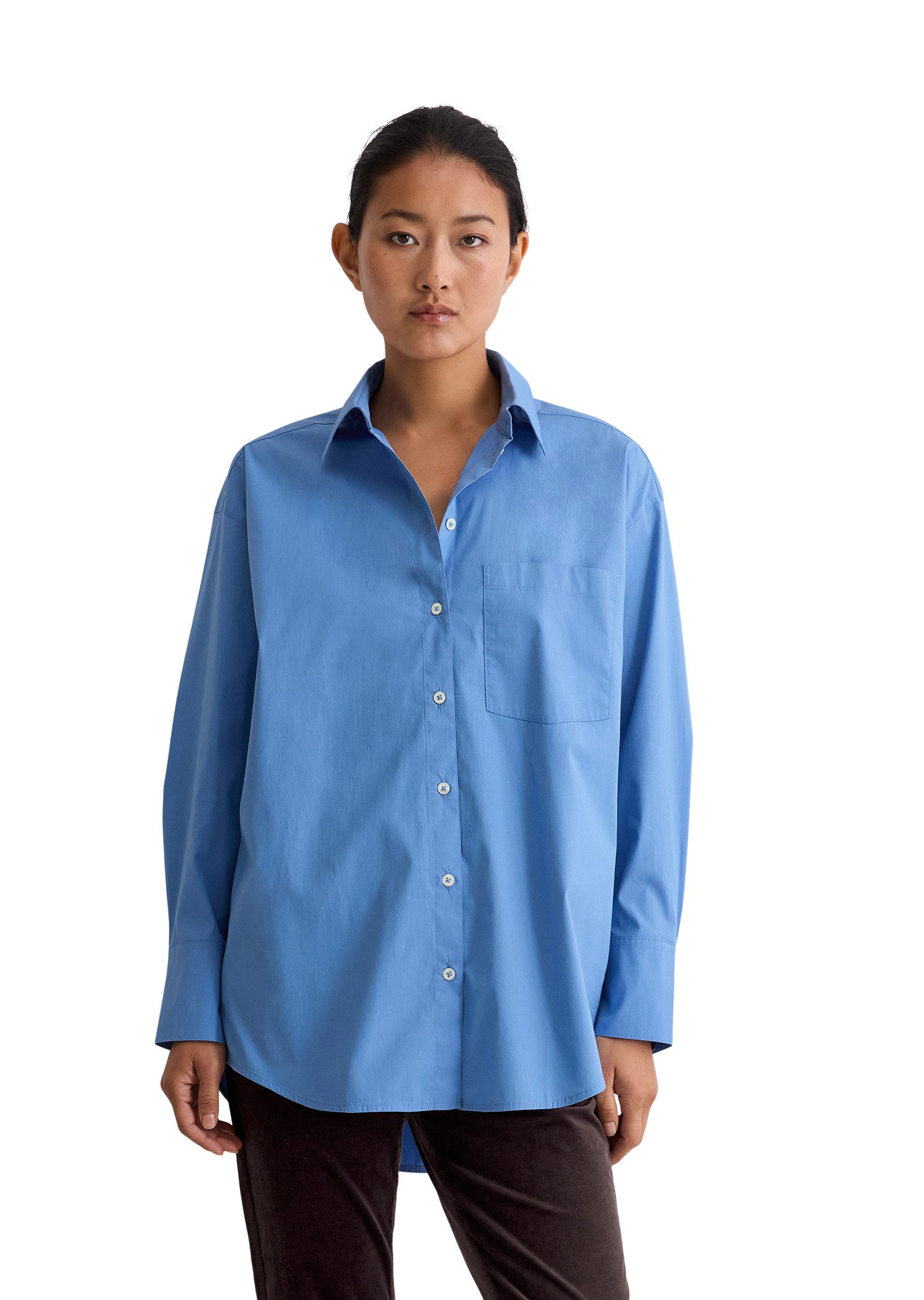 Marc O'Polo Langarmbluse aus Premium Cotton Stretch