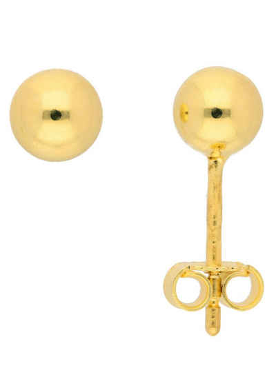 Adelia´s Paar Ohrhänger 333 Gold Ohrringe Ohrstecker Ø 5 mm, Goldschmuck für Damen
