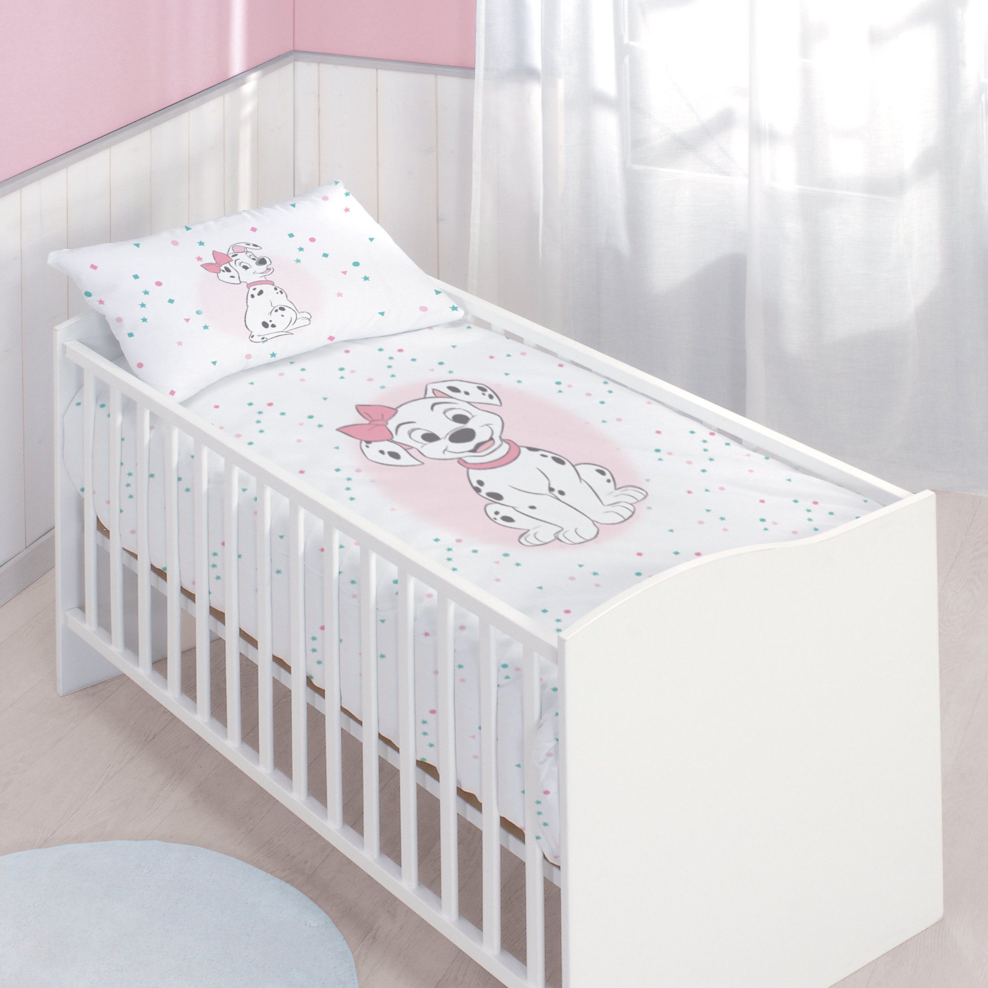 CTI Babybettwäsche Baby Wende Bettwäsche Disney Cat Marie 101 Dalmatiner, 1 teilig, Langlebig