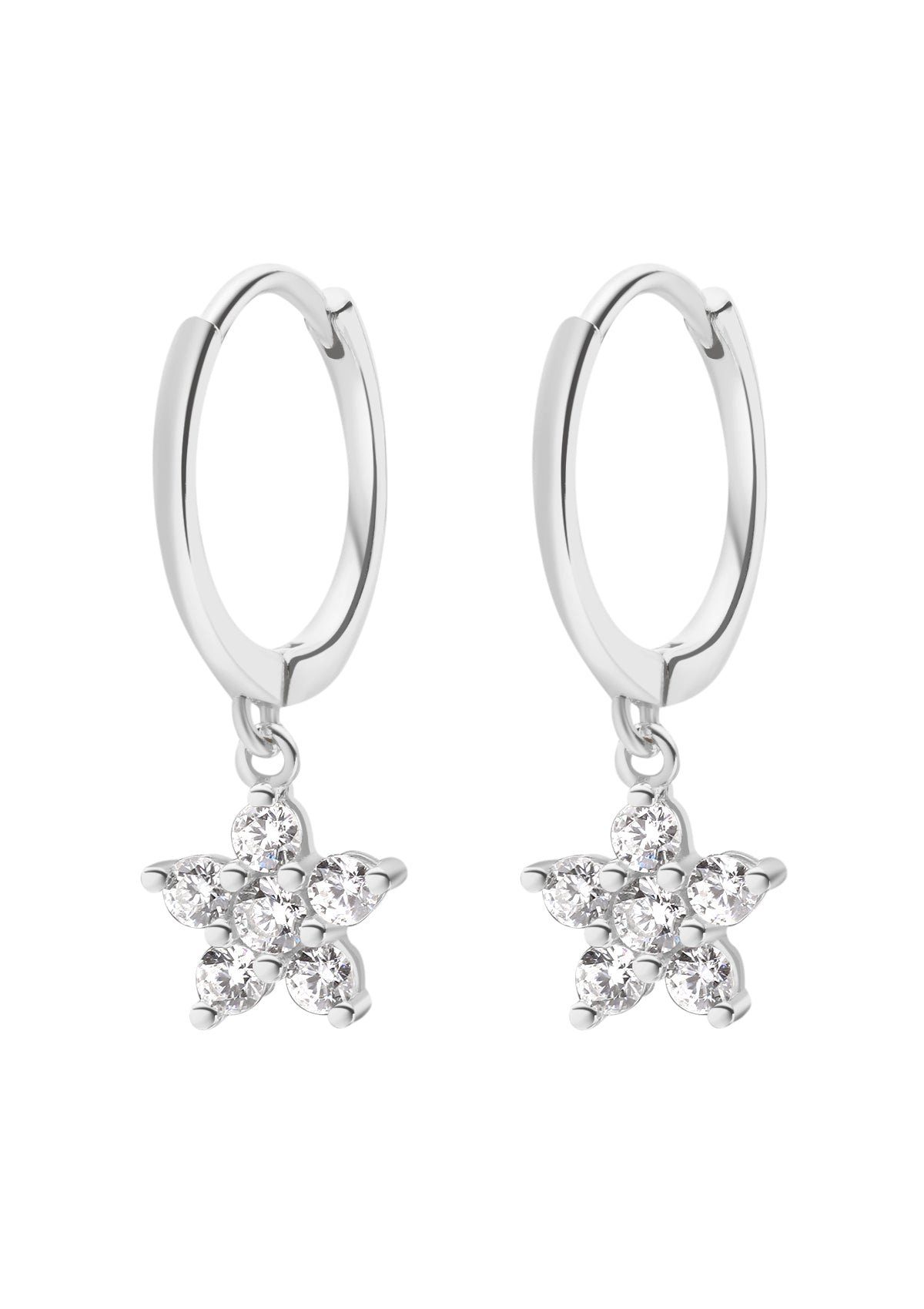 Hey Happiness Paar Creolen Blume Silber günstig online kaufen