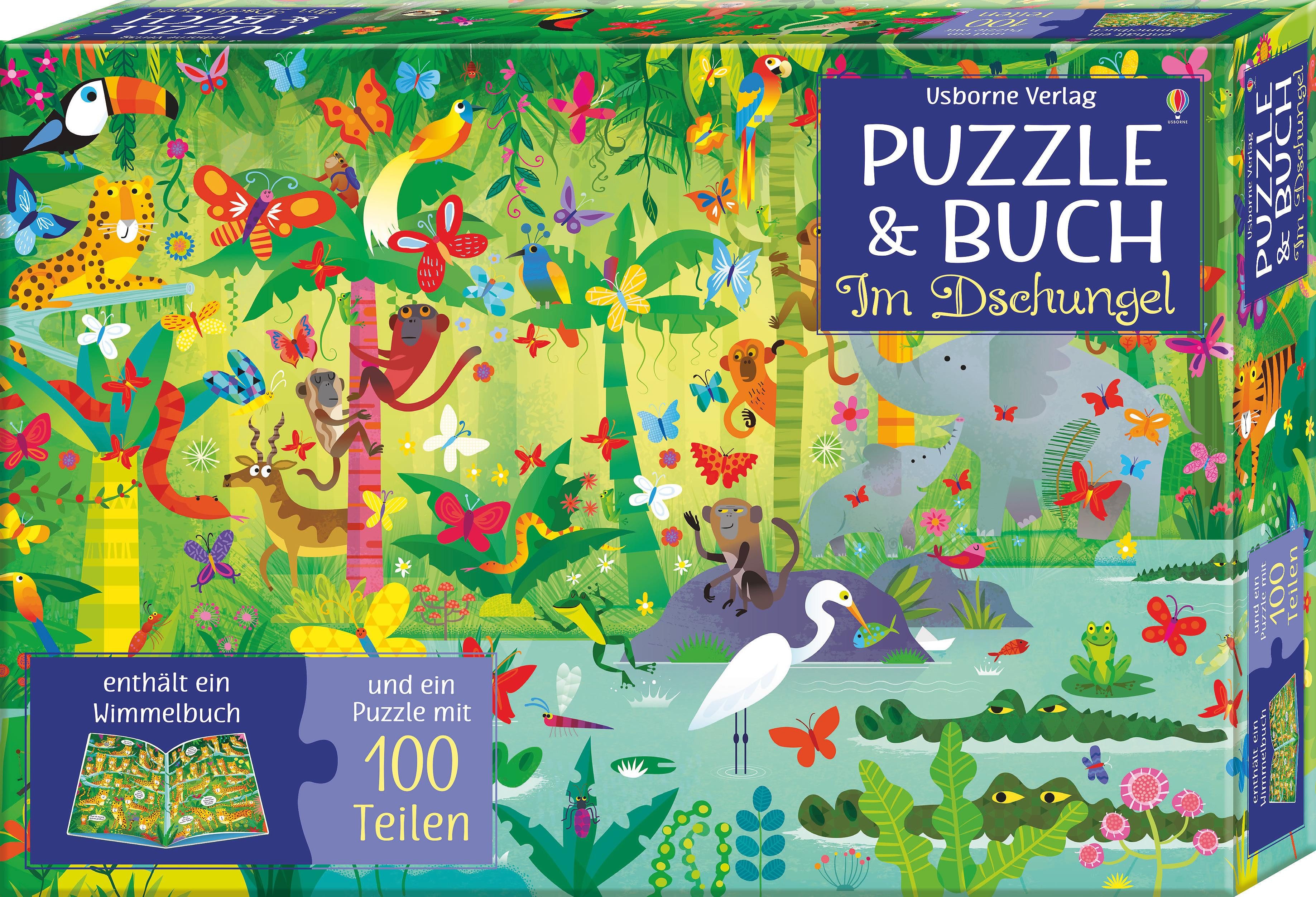 Usborne Verlag Spiel Puzzle & Buch: Im Dschungel