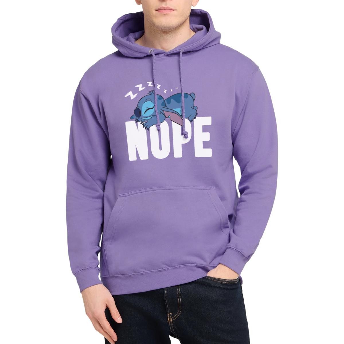 Spreadshirt Hoodie Lilo & Stitch, Schlafender Stitch Nope Unisex Hoodie (1-tlg)