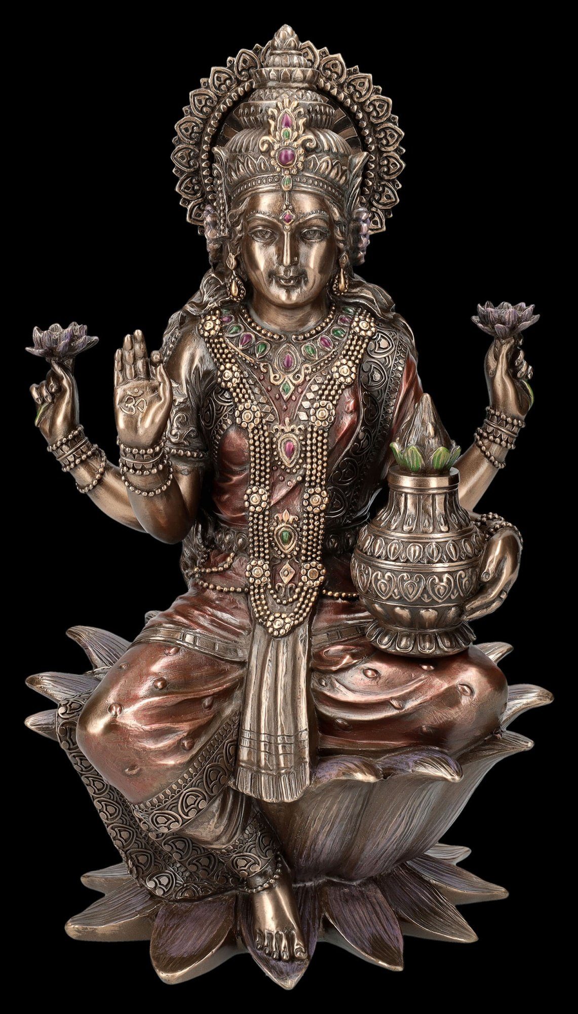 Figuren Shop GmbH Dekofigur Lakshmi Figur XL - Hinduistische Göttin der Liebe - Veronese Dekofigur