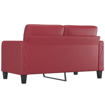 vidaXL Sofa 2-Sitzer-Sofa Couch Weinrot 140 cm Kunstleder