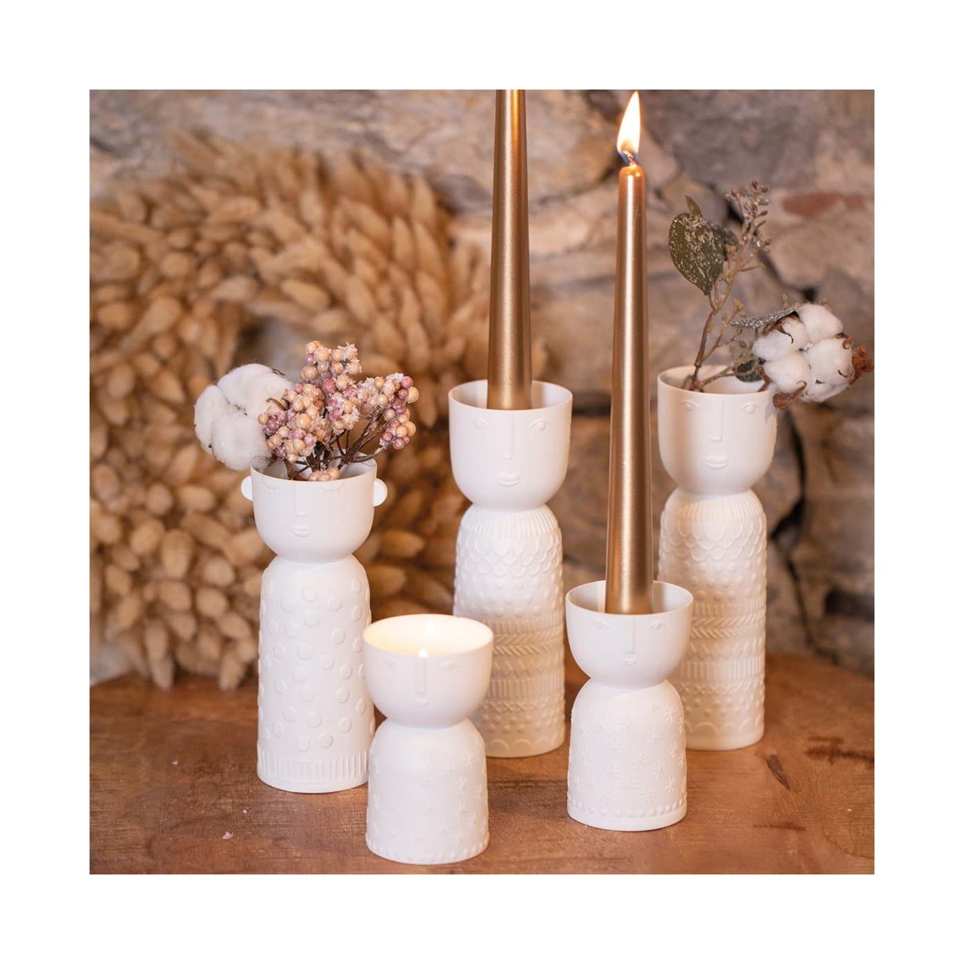 Räder Design Kerzenständer LIVING Lichtgestalt Luna Dia:7cm Höhe:15cm