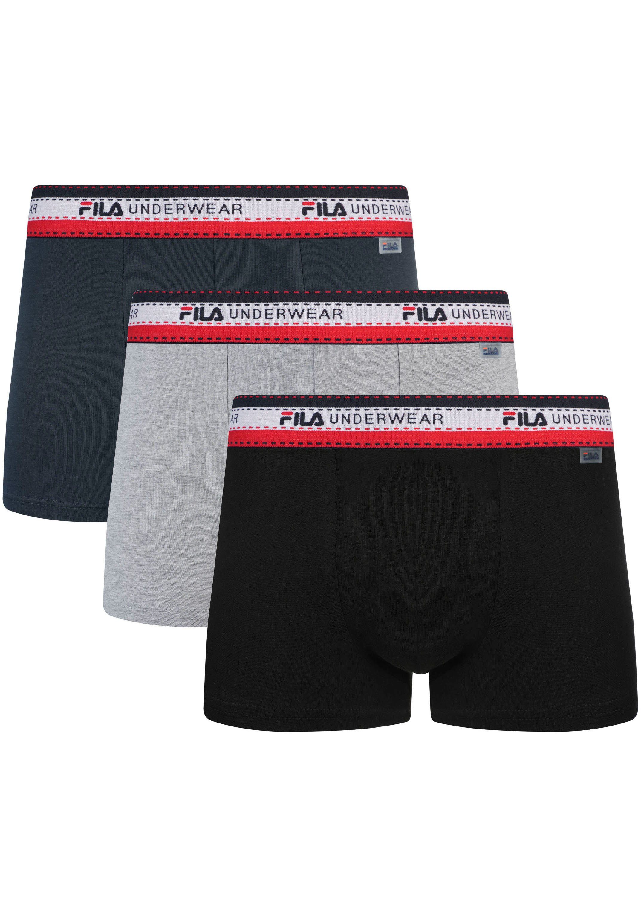 Fila Boxershorts MAN BOXER SHORTS (3er Pack) elastischer Logo-Webbund, ohne günstig online kaufen