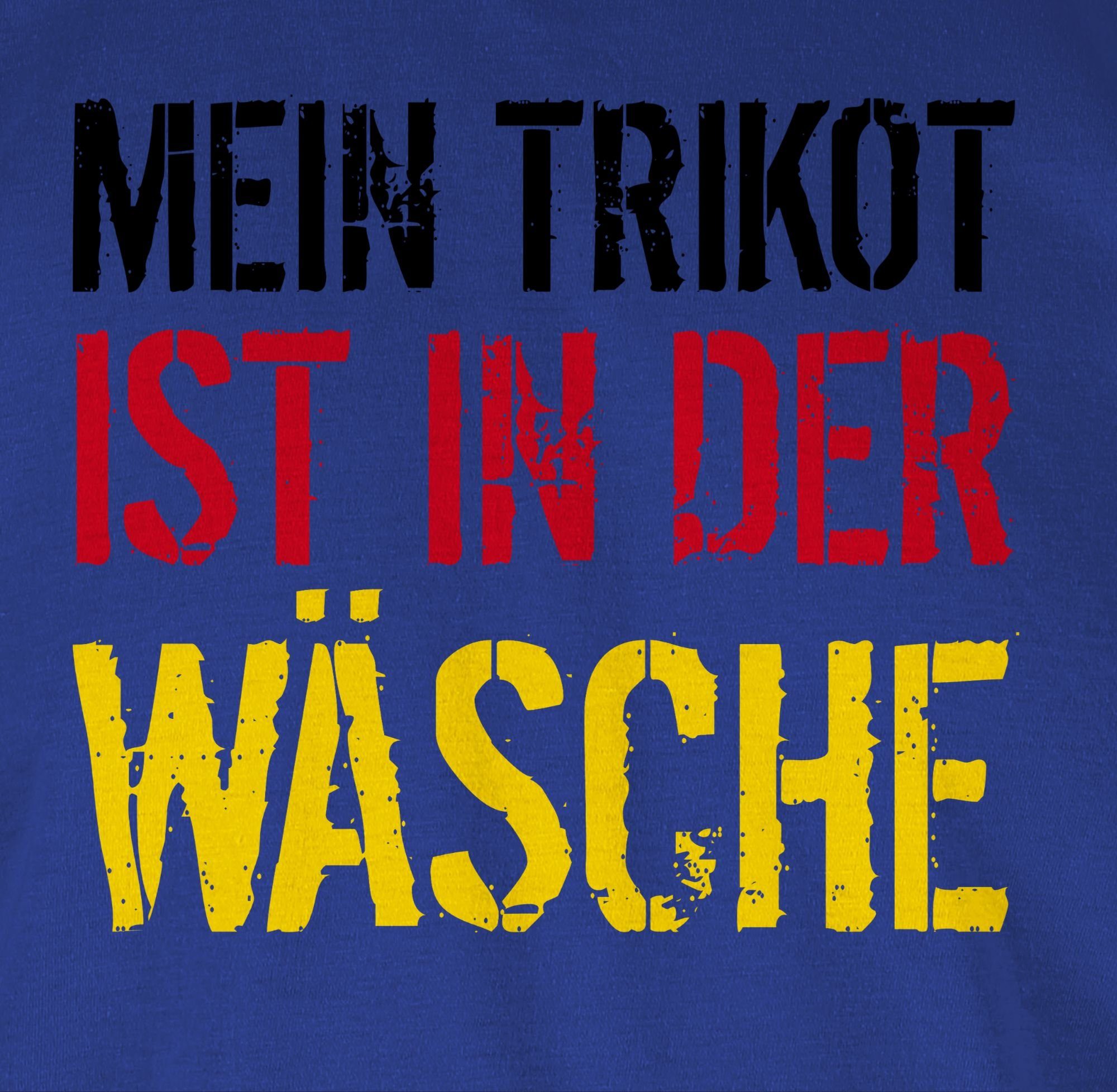 Mein ist T-Shirt Fussball Trikot Wäsche Shirtracer EM 3 Deutschland 2024 Royalblau der in WM