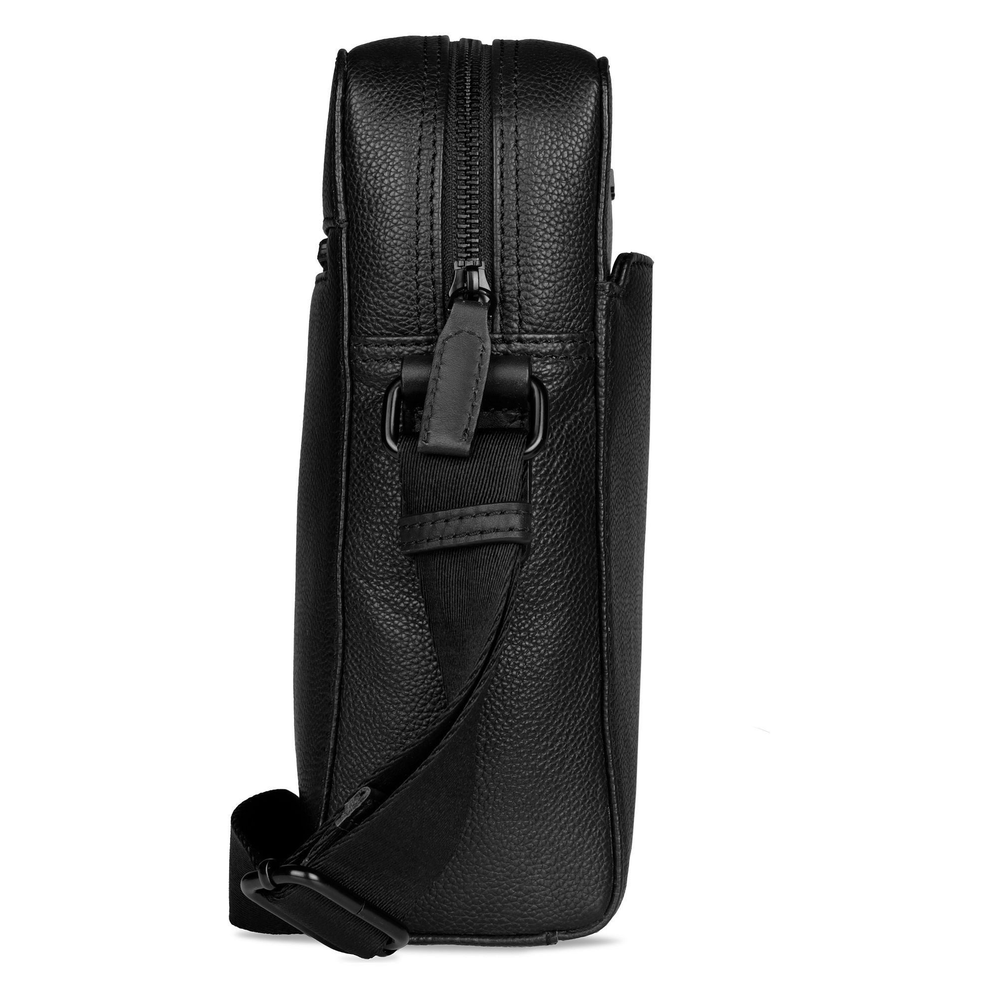 bugatti Umhängetasche Black, Leder