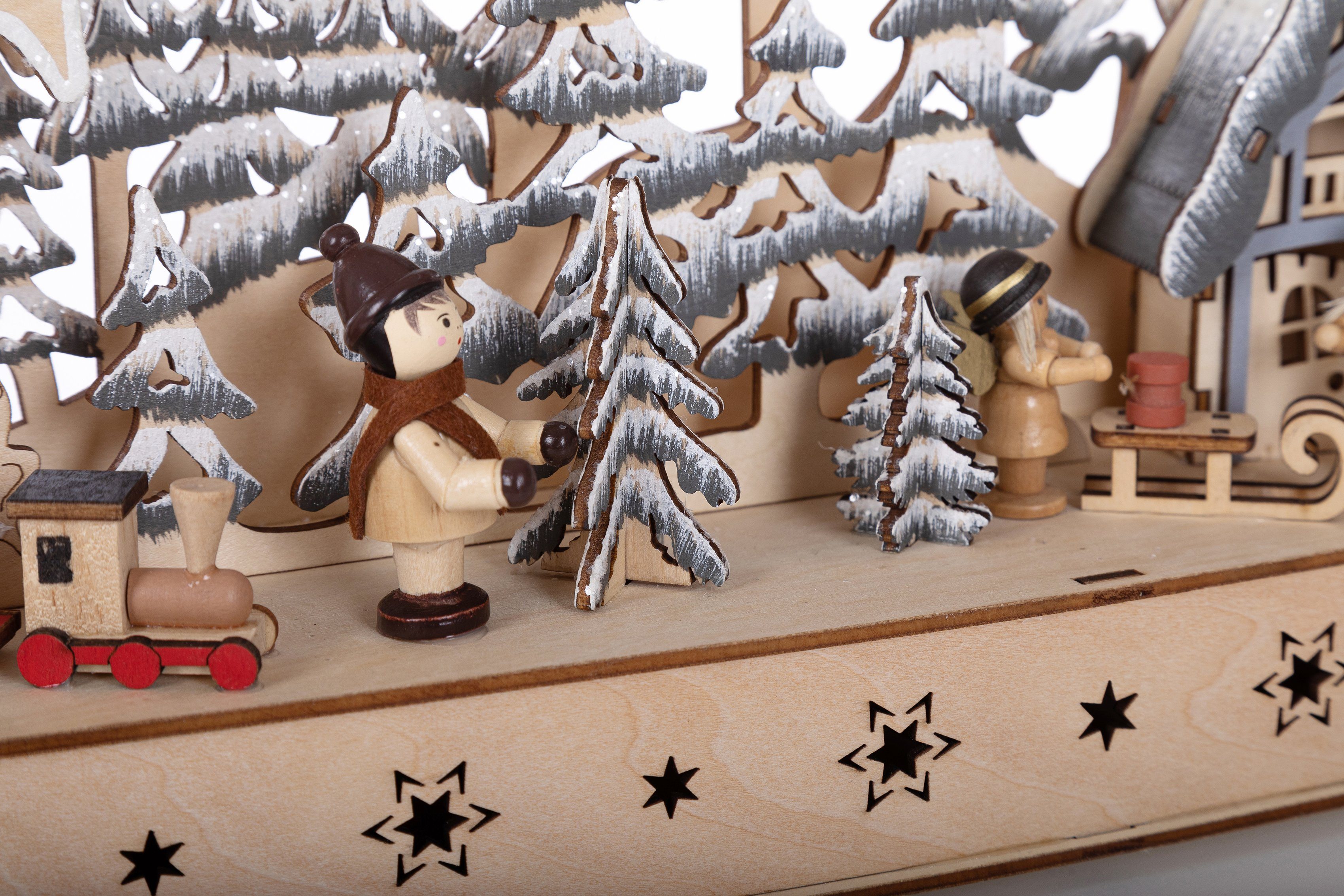Myflair Möbel & Accessoires LED Schwibbogen Weihnachtsdeko (1-tlg), aus Holz, mit LED Beleuchtung, Höhe ca. 31 cm