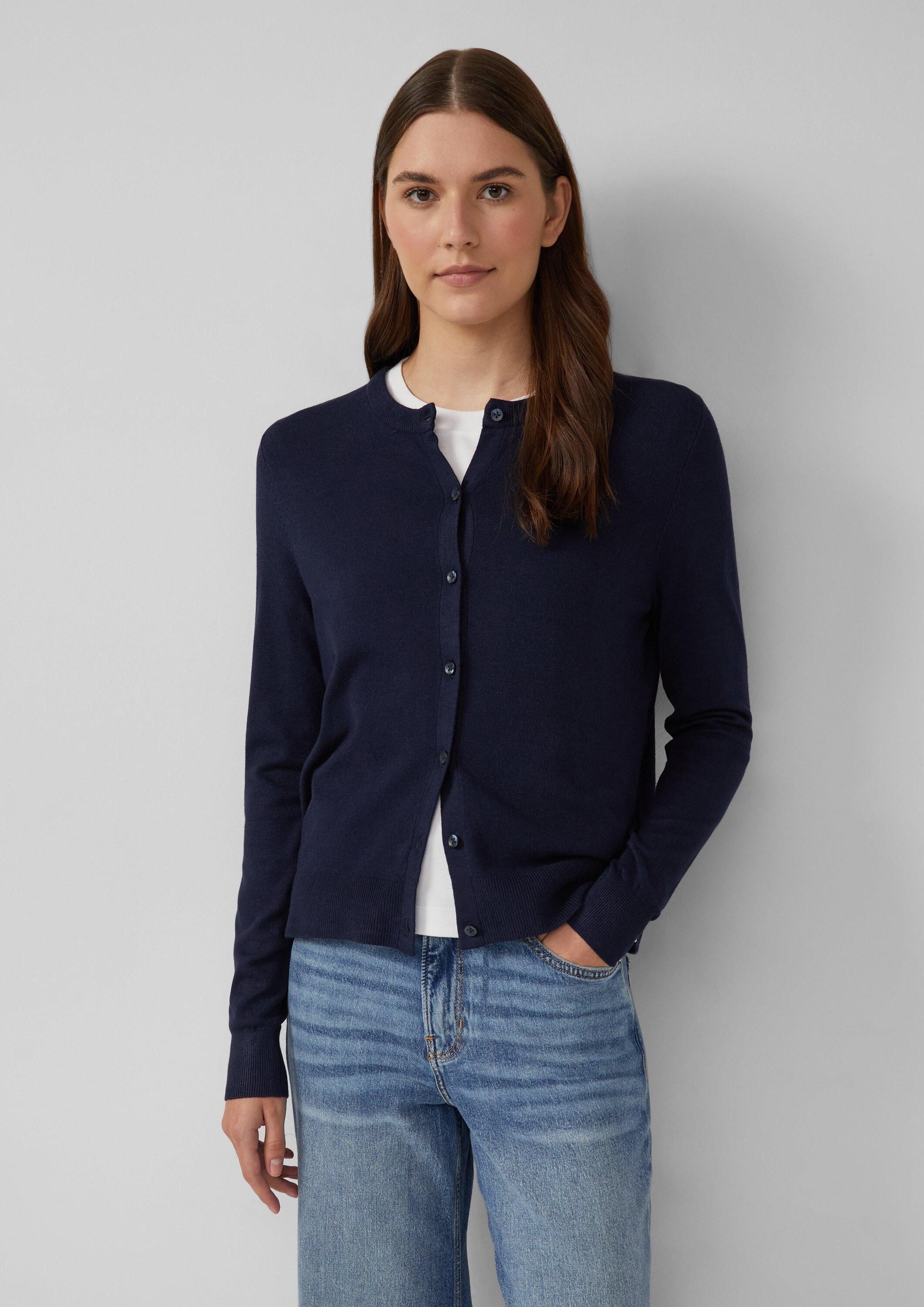 s.Oliver Cardigan Strickjacke Feinstrickcardigan aus Viskosemix günstig online kaufen