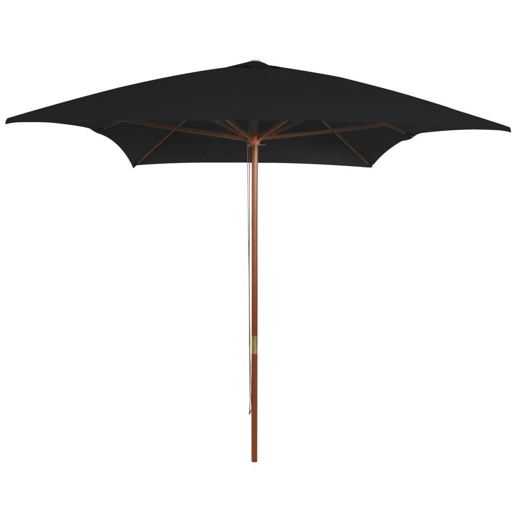 furnicato Sonnenschirm mit Holz-Mast 200x300 cm günstig online kaufen