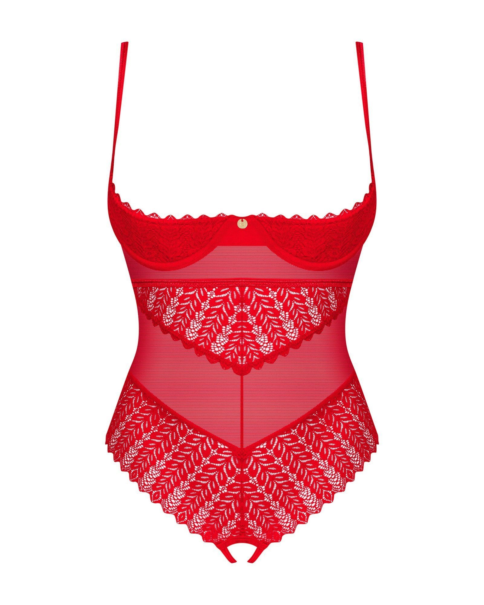 Obsessive Body Ingridia ouvert Body mit offenen Cups - rot (1-tlg) mit offe günstig online kaufen