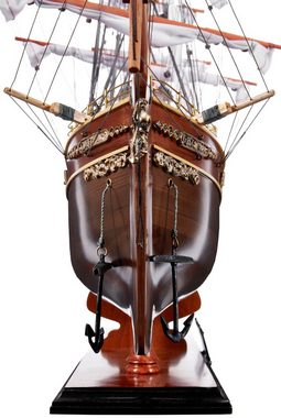 BRUBAKER Dekoobjekt Modellsegelschiff Cutty Sark (Replikat kein Bausatz, 1 St., Luxus Dekoration Segelschiff Handarbeit mit Zertifikat), Modellschiff im Maßstab 1:100 - 88 x 13 x 67 cm