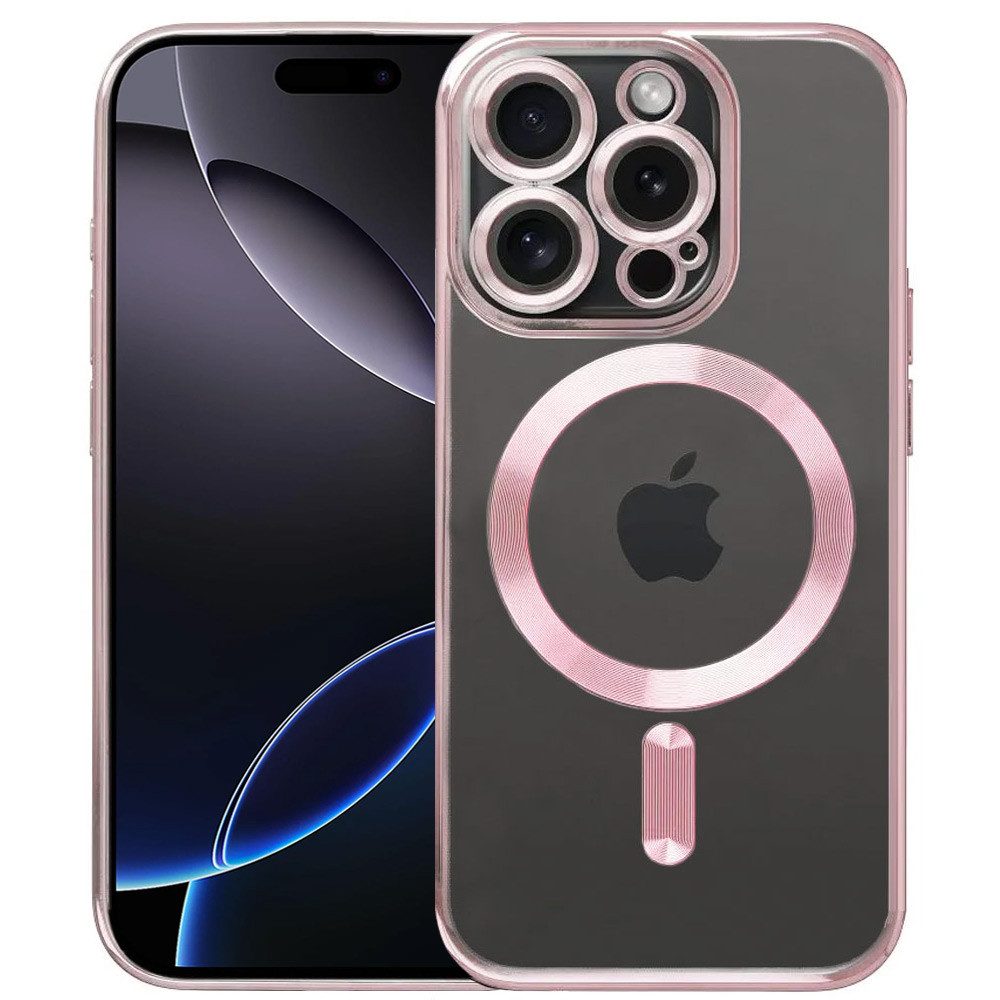 FITSU Handyhülle Case für iPhone 16 Pro Hülle MagSafe kompatibel mit Kameraschutz 6,3 Zoll, Durchsichtige Hülle für iPhone 16 Pro Schutzhülle mit farbigen Rahmen