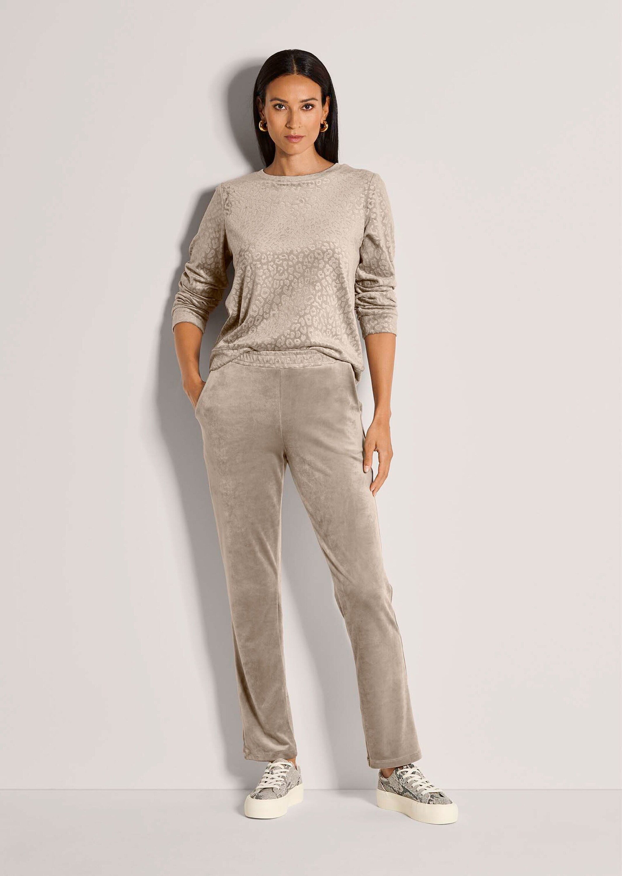 MADELEINE Schlupfhose Elegante Hose mit Leo-Print Schlupfbund und seitliche günstig online kaufen