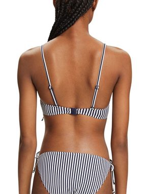 Esprit Bustier-Bikini-Top Wattiertes Bikinitop im Streifenlook