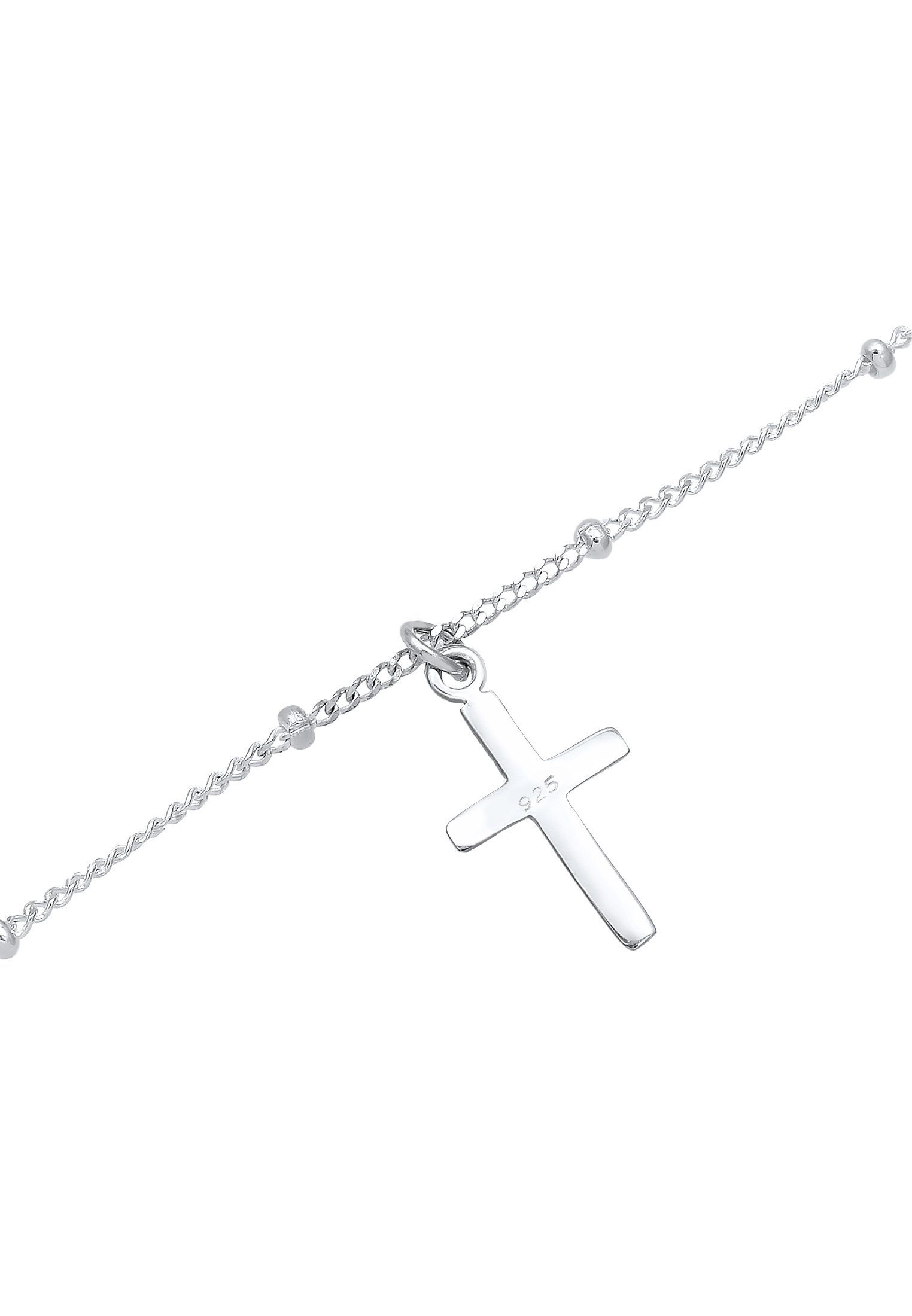 Elli Collier Choker Kugelkette Kreuz Glaube Schmuck Geschenk 925 Silber – Bild 4 von 5