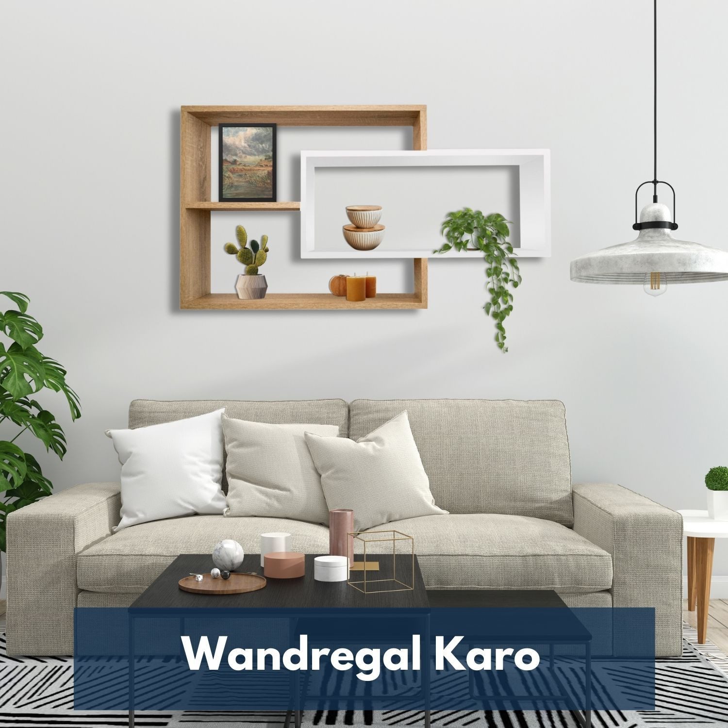 TRAUMMÖBEL Wandregal KARO, Modernes Schweberegal groß günstig online kaufen