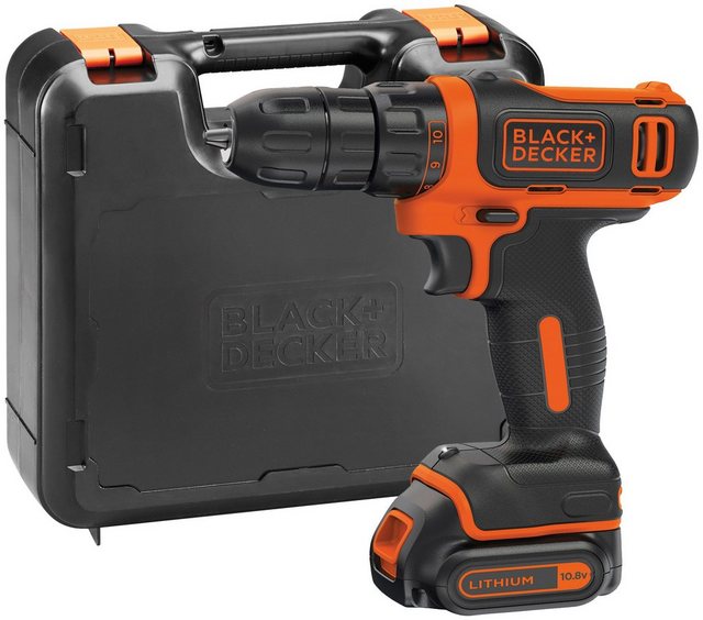 Black & Decker BLACK + DECKER Akku-Bohrschrauber BDCDD12K, 1,5 Ah, 10,8 V, inkl.Akku und Ladegerät