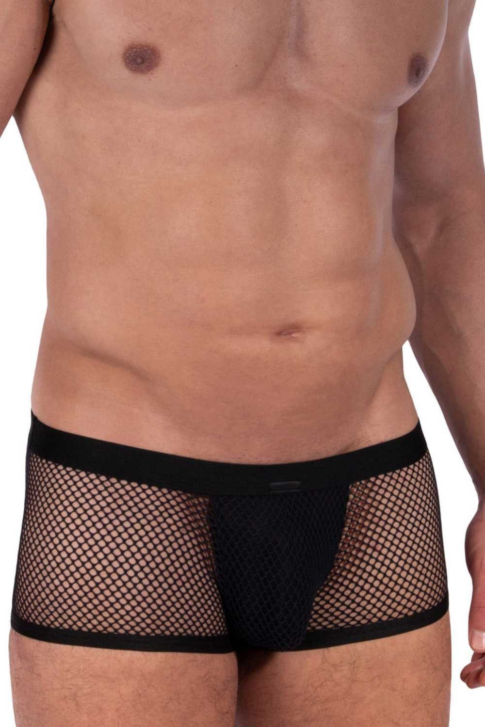 Slip M2391 Micro Pants schwarz mit Netz sexy