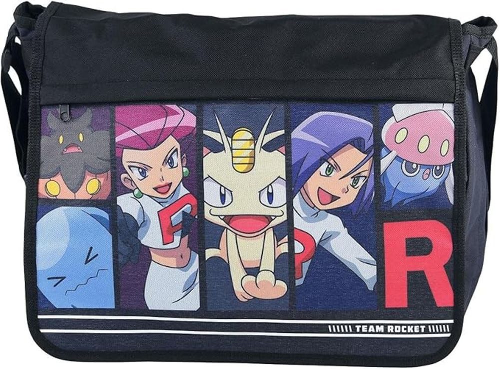 POKEMON JUEGO DE CARTAS Umhängetasche POKEMON Team Rocket Tasche Kuriertasche 49cm 10Liter